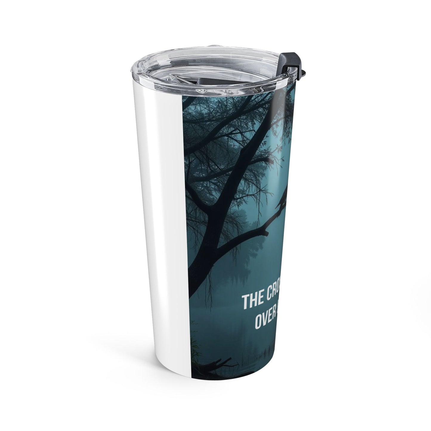 Inspirational Christian 20oz Tumbler — “The Cross Stands Tall Over Every Storm”