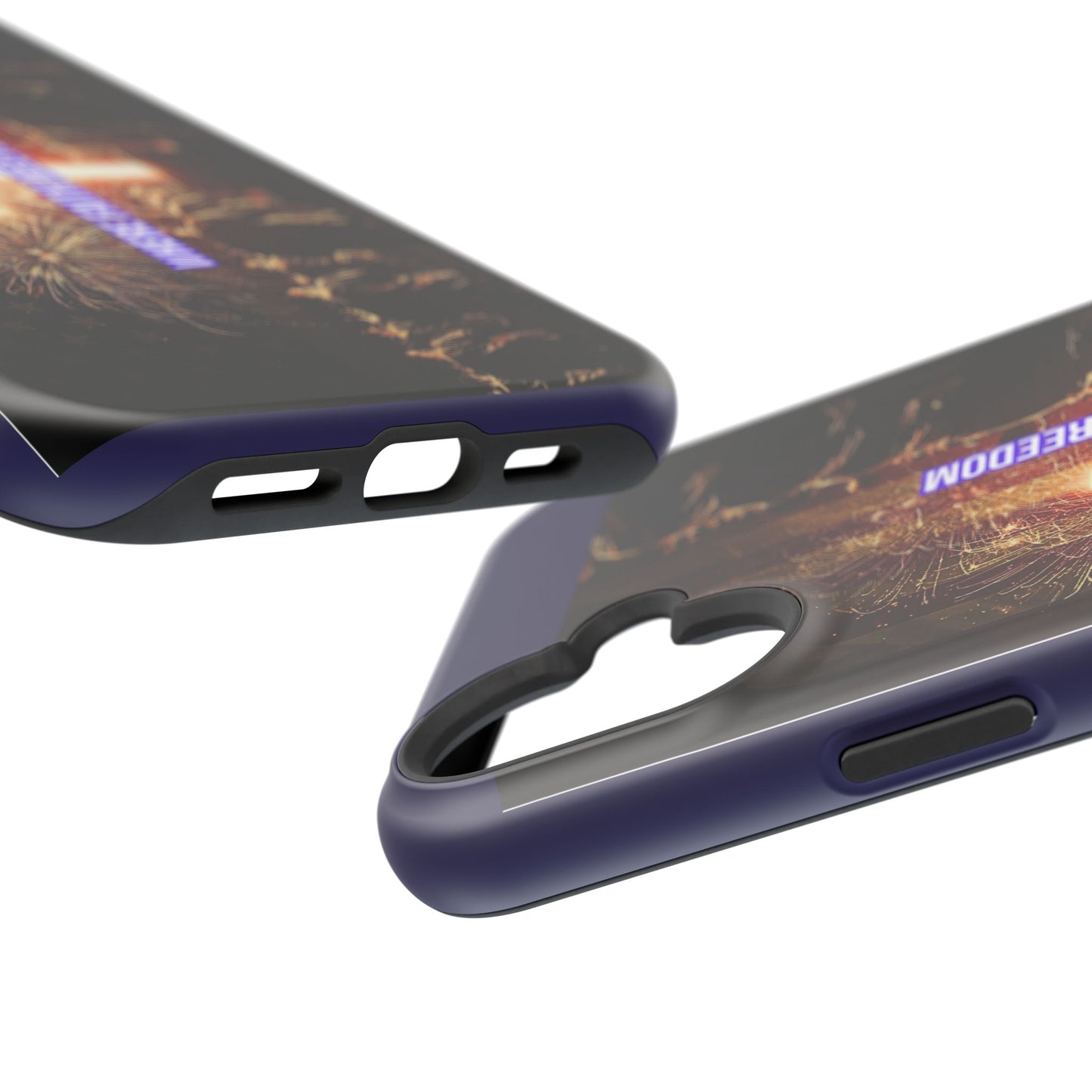 Christian Cross iPhone Case — “Where Faith Meets Freedom” Magnetic Impact-Resistant Phone Case