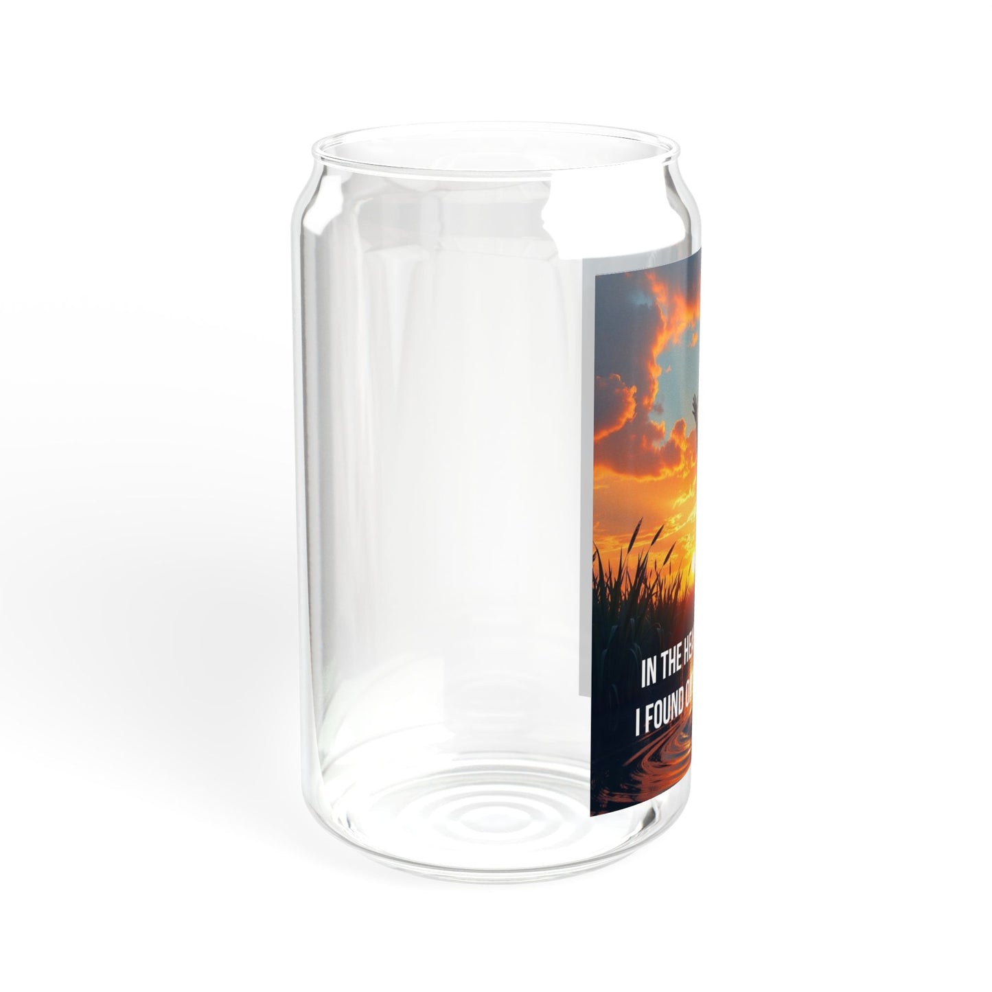 16oz Inspirational Sipper Glass – "In the Heart of the Bayou I Found on the Heart of God"