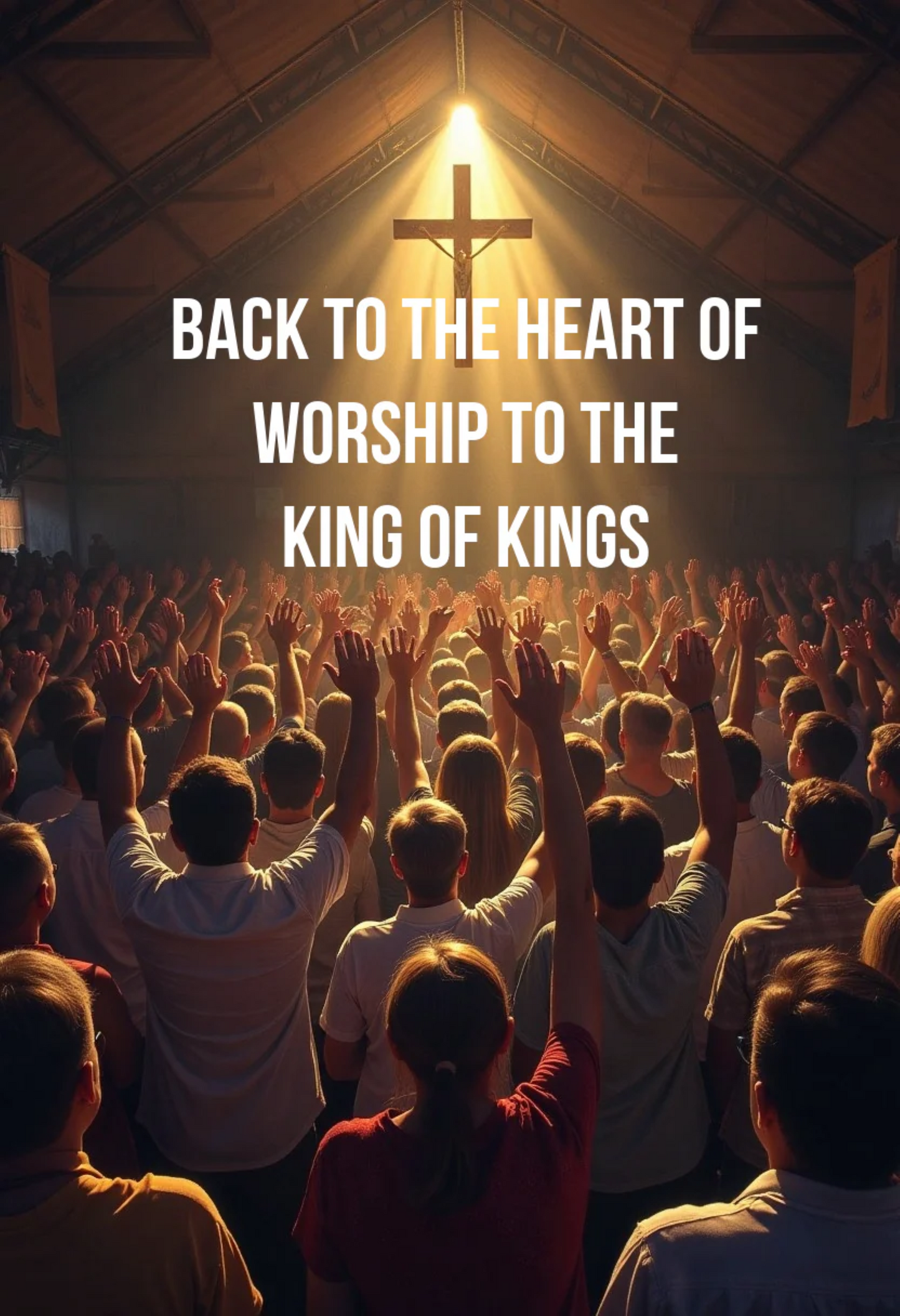 Worship Service Wall Clock — “Back to the Heart of Worship to the King of Kings” Church Clock