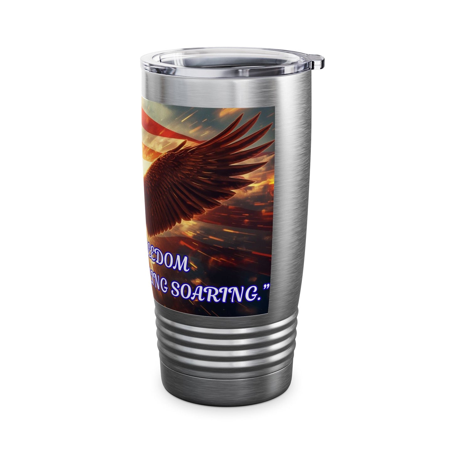 20oz Patriotic Eagle Tumbler — "250 Years of Freedom and We Are Stilling Strong"