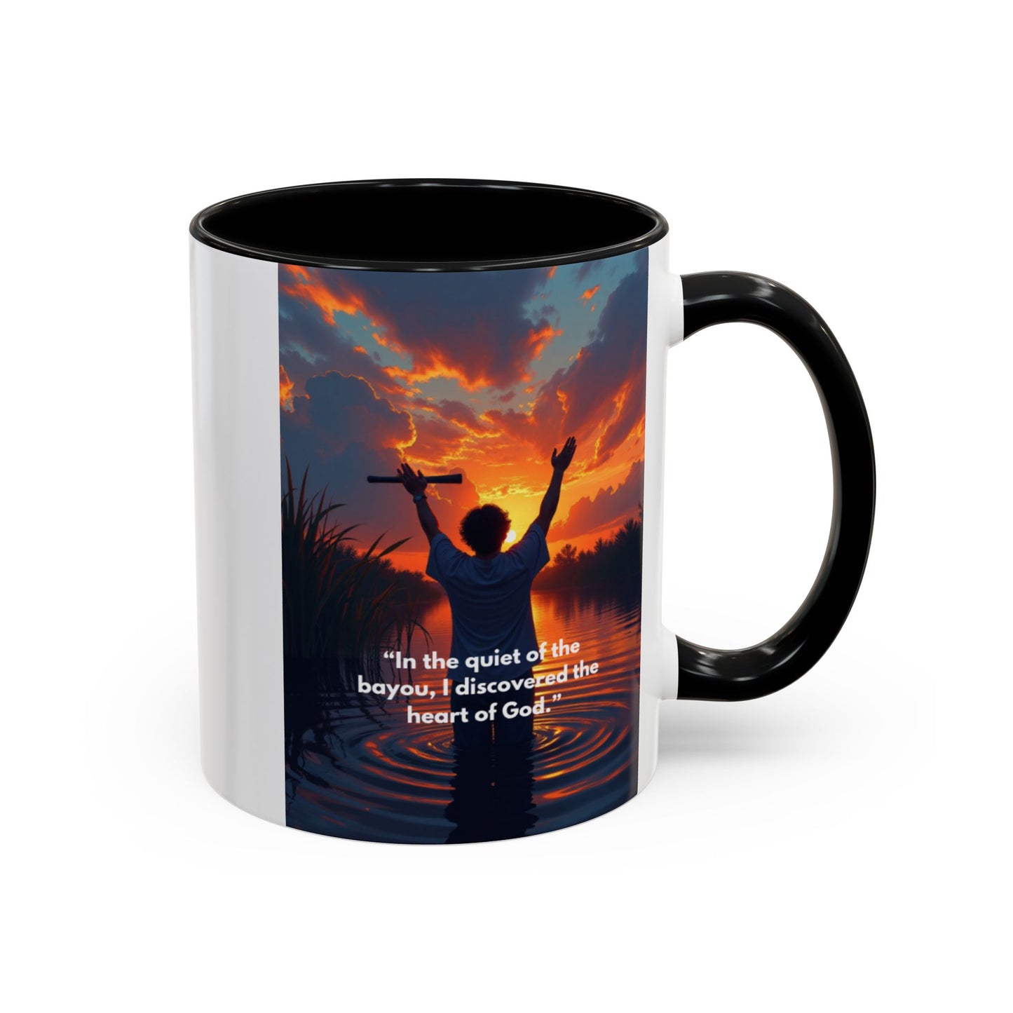 Coffee Mug - "In the Quiet of the Bayou I Discovered the Heart of God" Inspirational Accent Mug