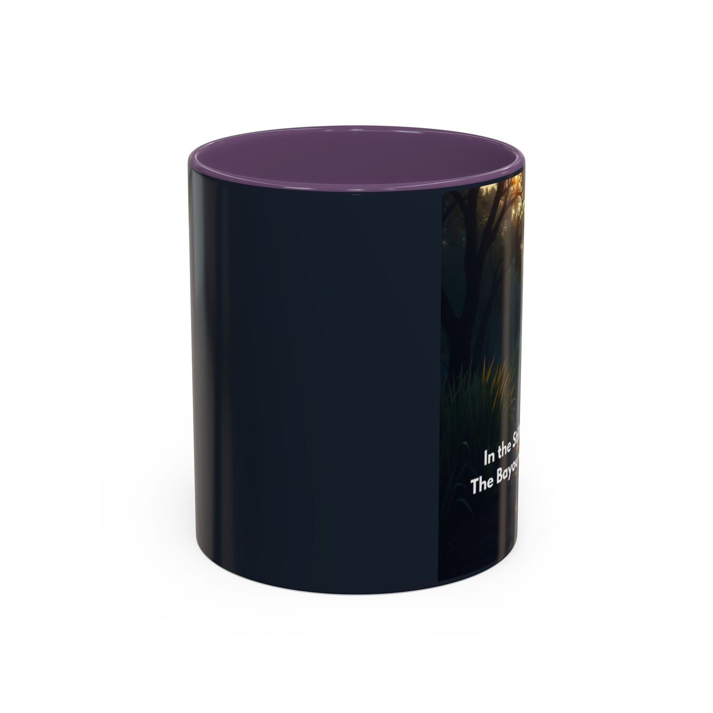 Bayou Night Coffee Mug — 'In the Stillness of the Night, The Bayou Whispers His Name' Accent Mug