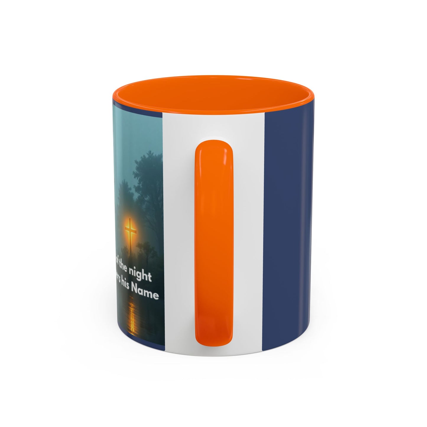 Coffee Mug — Bayou Night Scene with Cross & Quote (In the stillness of the night...)