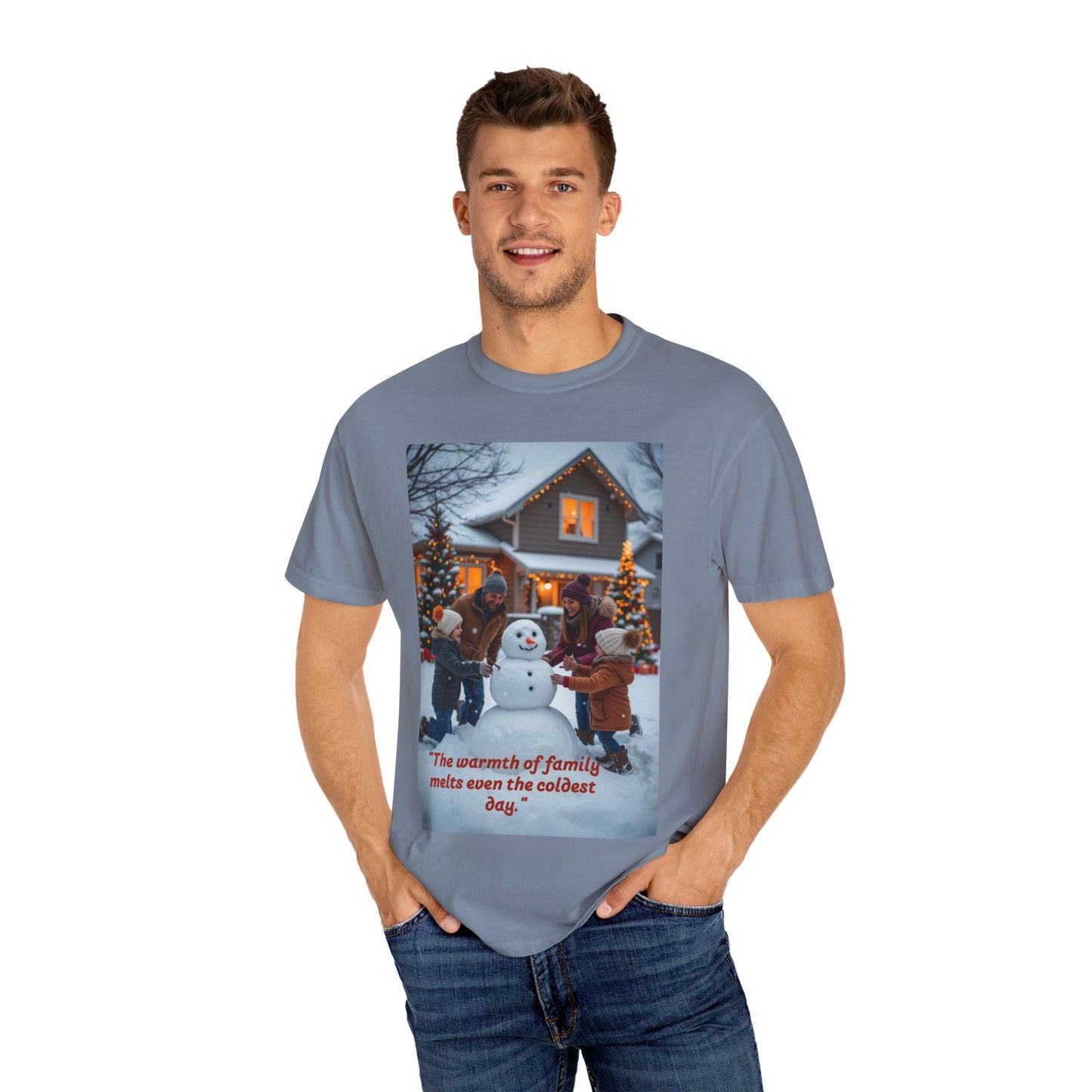 Warm Winter Family T-Shirt, Holiday Tee, Christmas Shirt, Family Gathering Apparel, Cozy Festive Top