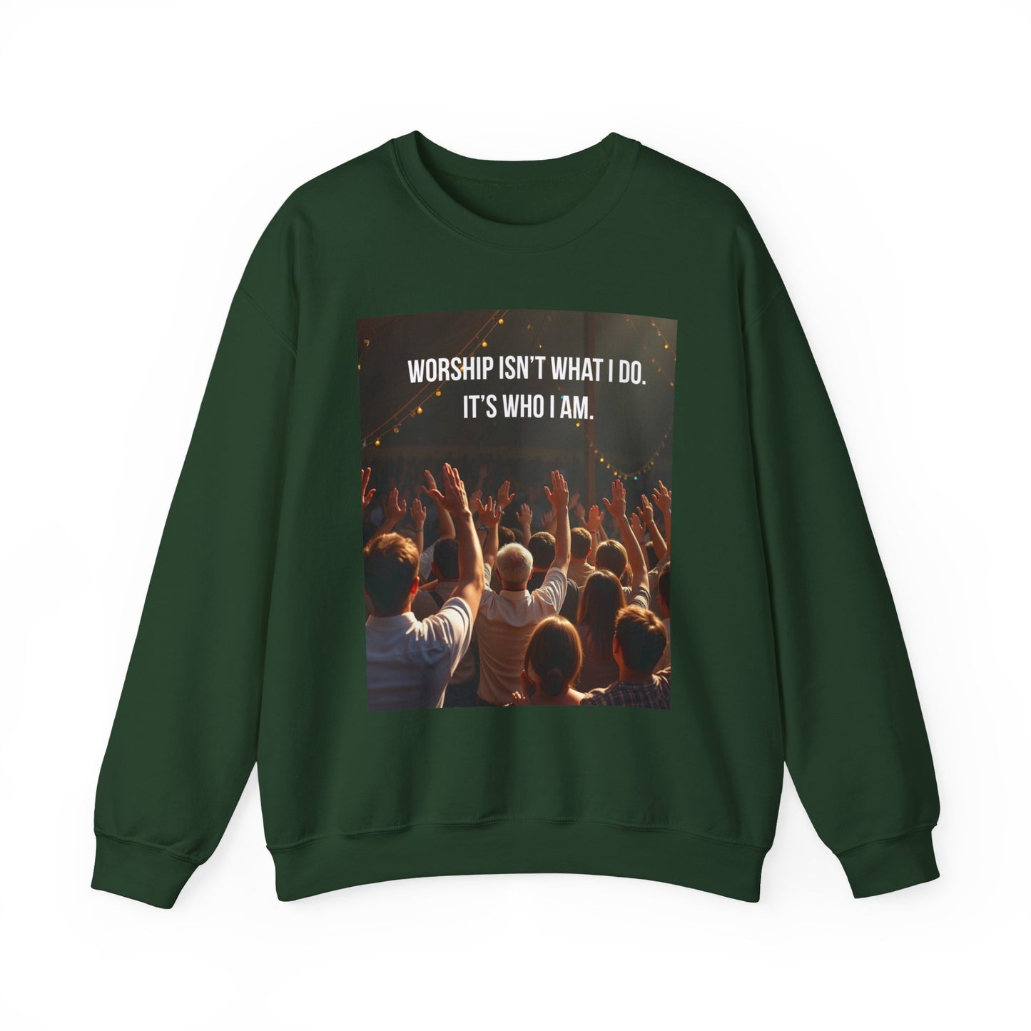 Worship Isn’t What I Do Crewneck Sweatshirt — Christian Concert & Church Worship Pullover