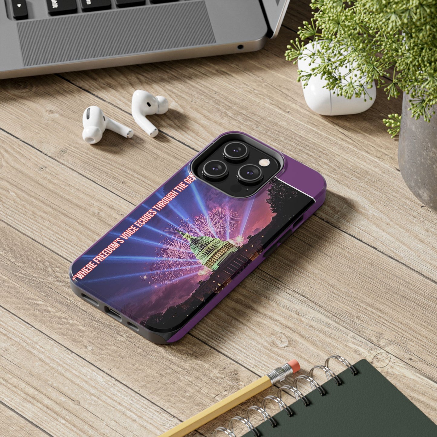 Capitol Fireworks Tough Phone Case — “Where Freedom’s Voice Echoes Through the Generations”