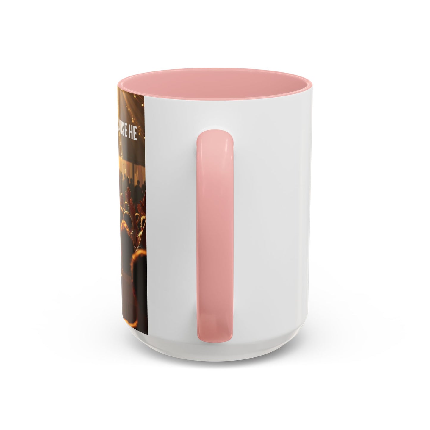 Coffee Mug — “I Lift My Hands Because He Lifted My Soul” Christian Worship Accent Mug