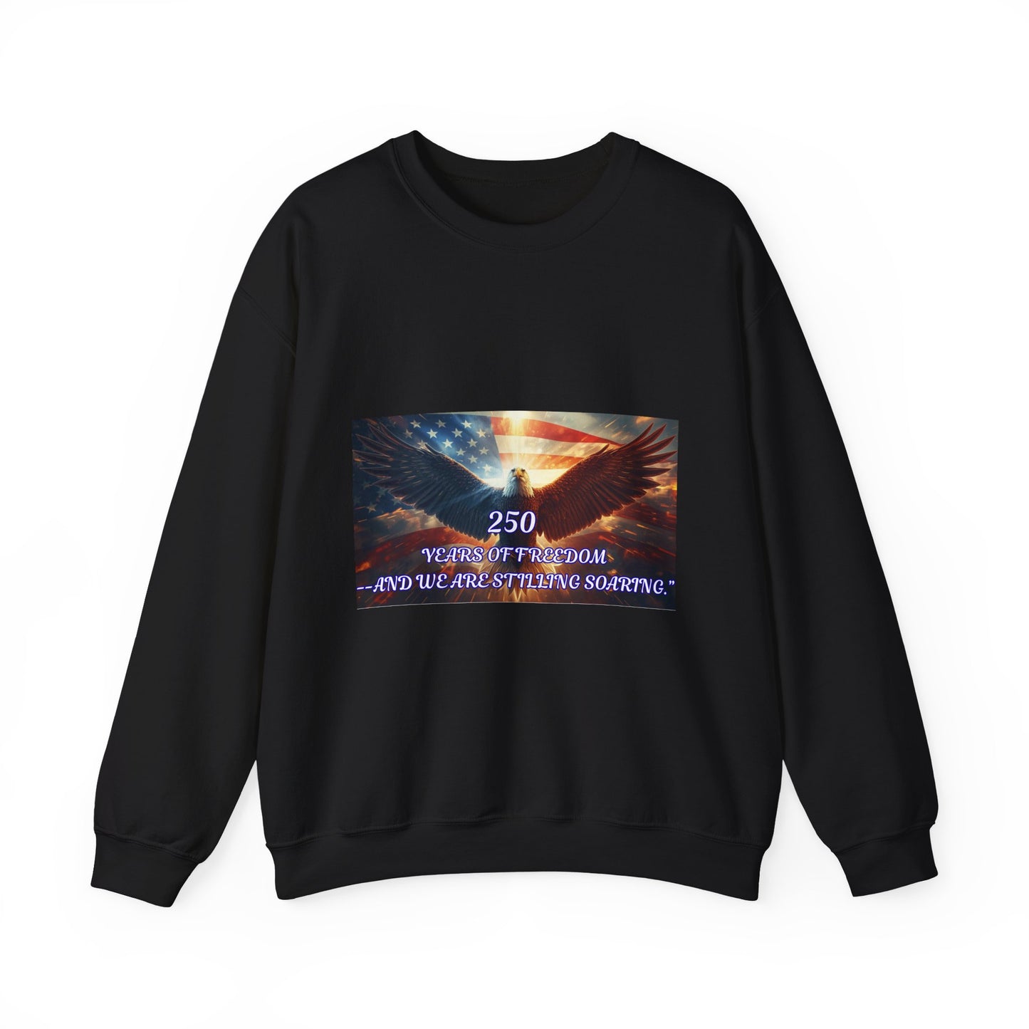 Crewneck Sweatshirt — 250 Years of Freedom Eagle Flag Tribute
