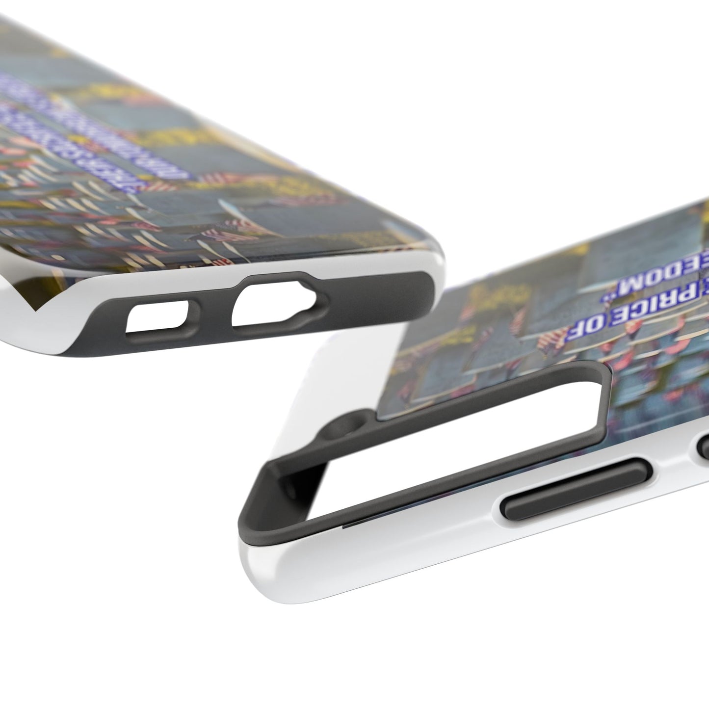 Veterans Memorial Tough Phone Case — "Their Sacrifices: The Price of Your Freedom" Patriotic Graveyard Design