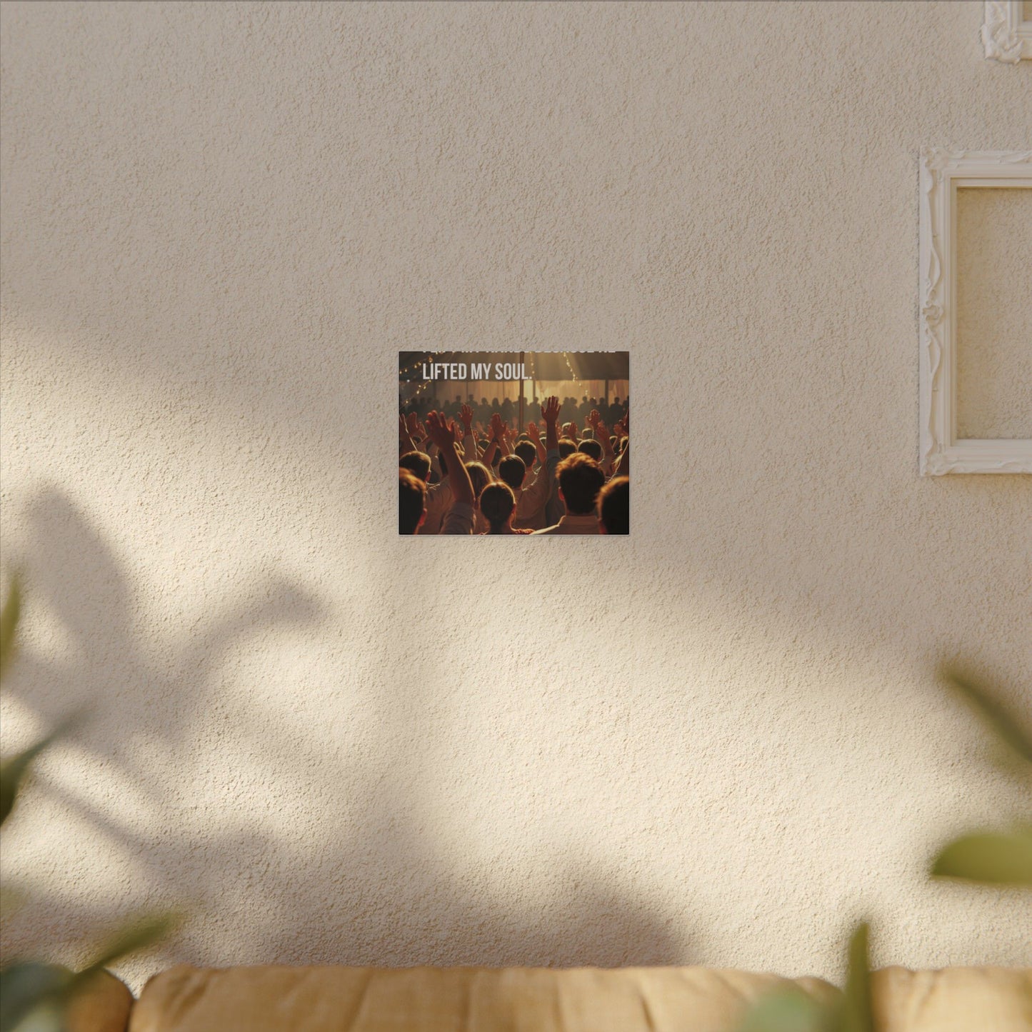 Worship Canvas Print — “I Lift My Hands Because He Lifted My Soul” Wall Art