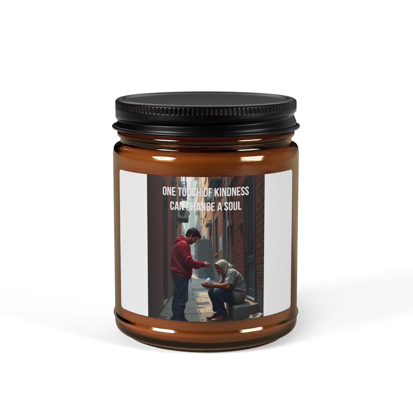 Soy Candle — 'One Act of Kindness' Amber Jar Scented Candle