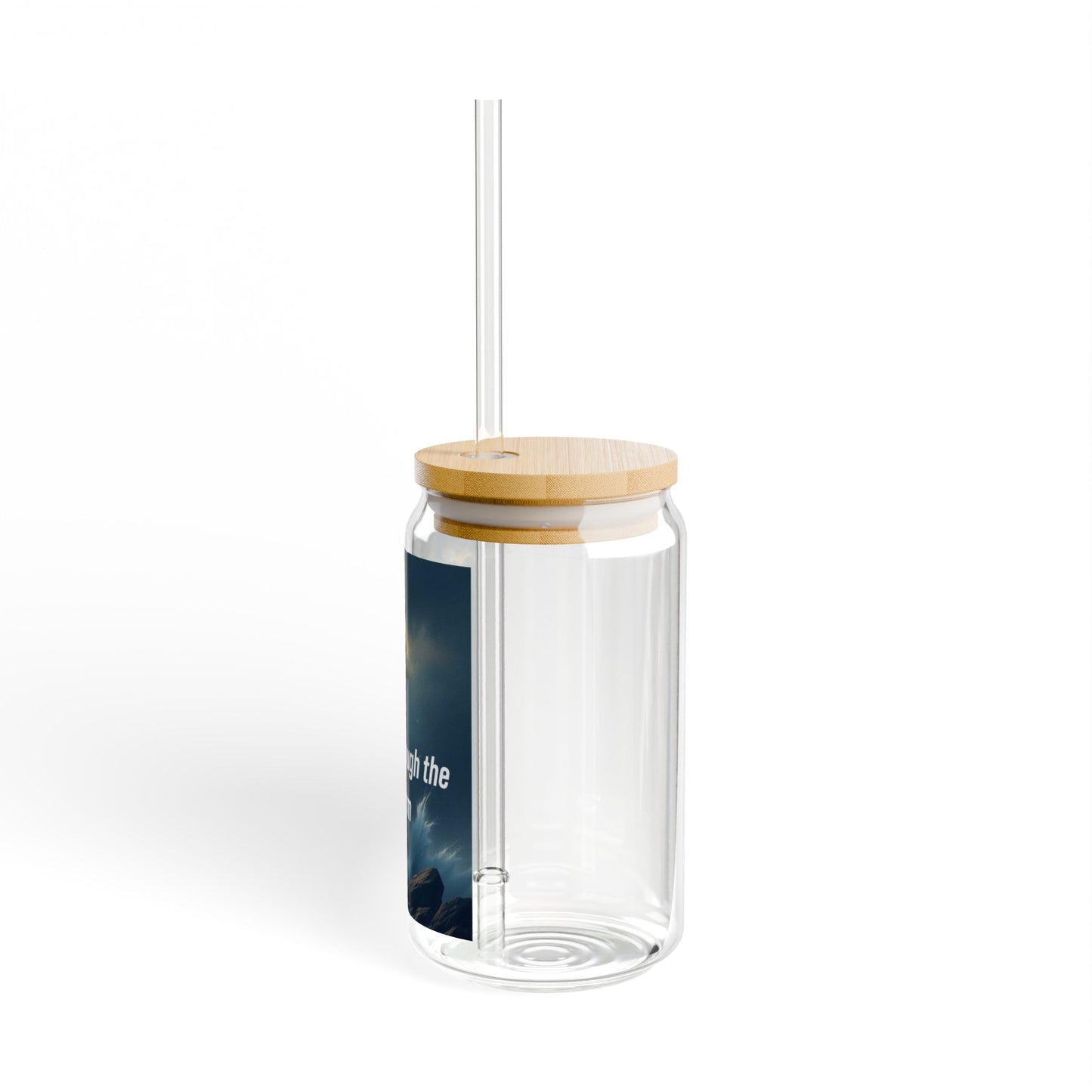 Faith Through the Storm Sipper Glass – 16oz Lighthouse Tumbler