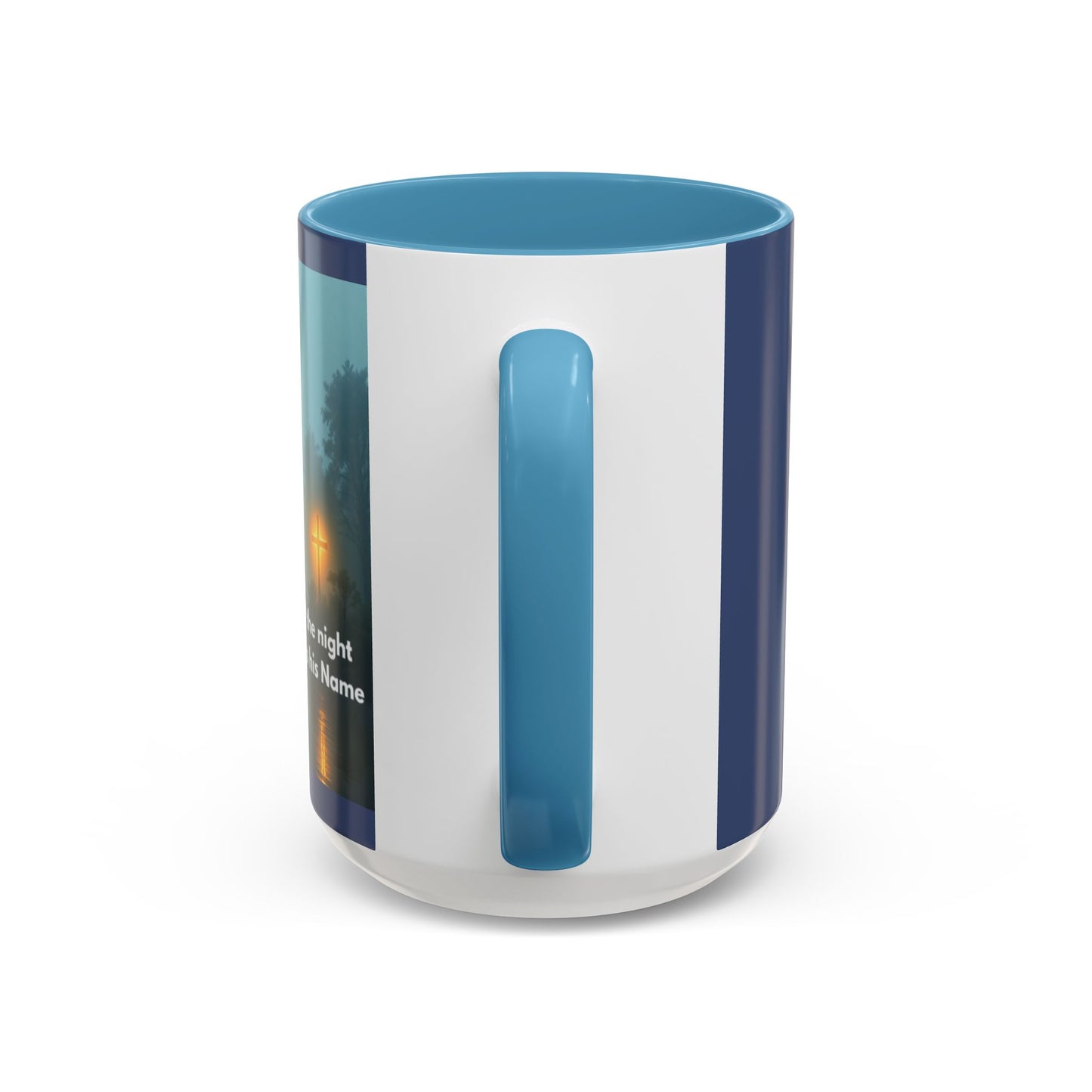 Coffee Mug — Bayou Night Scene with Cross & Quote (In the stillness of the night...)