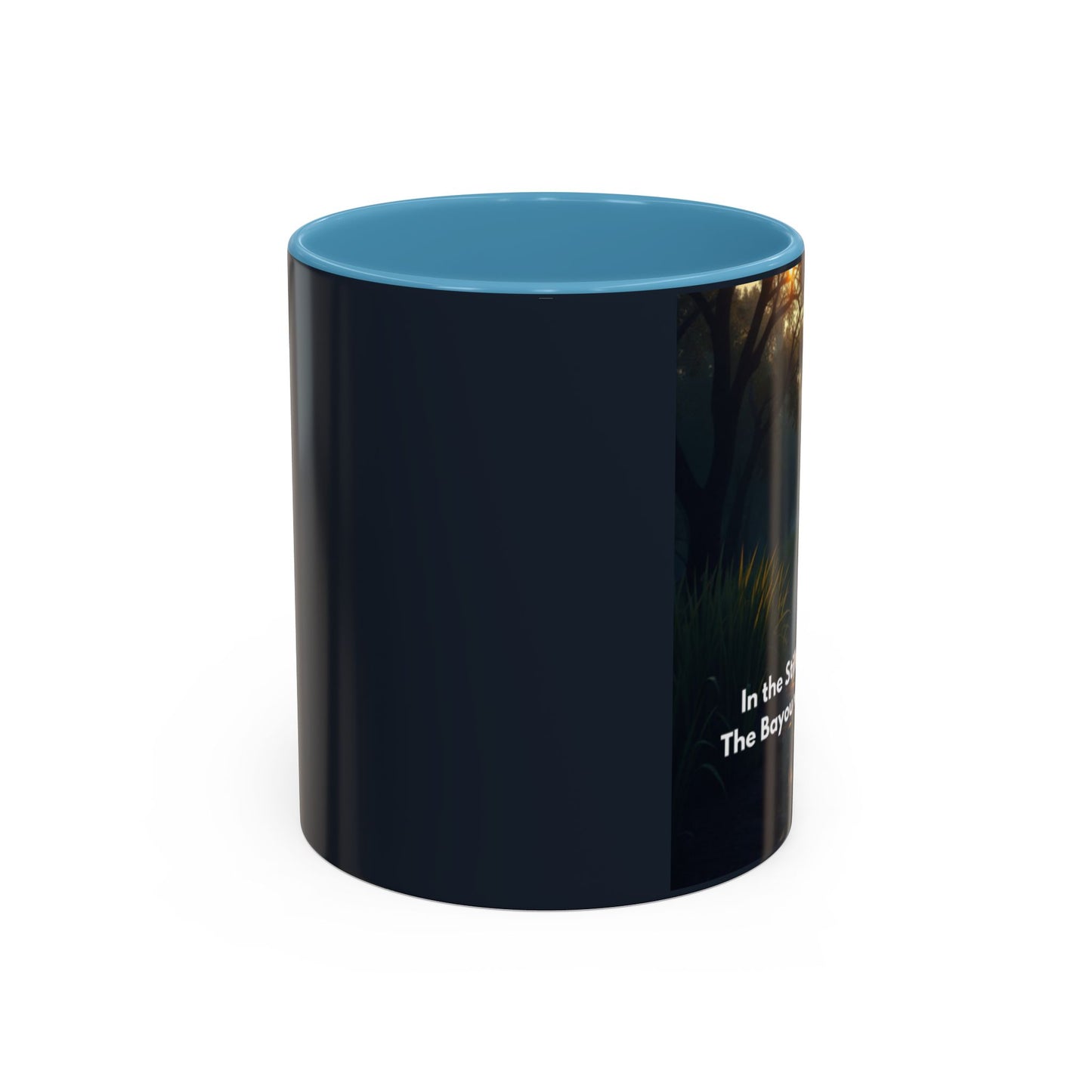 Bayou Night Coffee Mug — 'In the Stillness of the Night, The Bayou Whispers His Name' Accent Mug