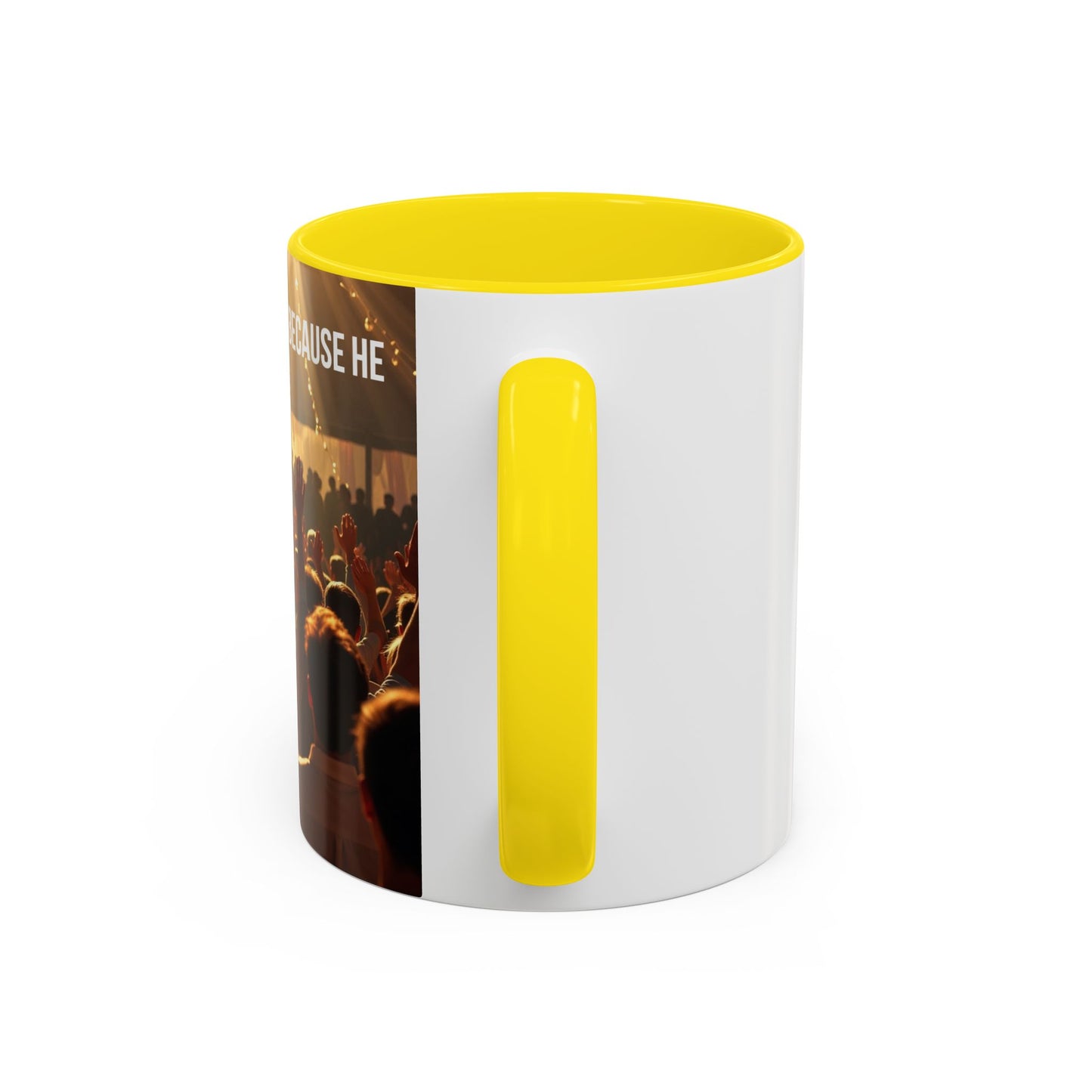 Coffee Mug — “I Lift My Hands Because He Lifted My Soul” Christian Worship Accent Mug
