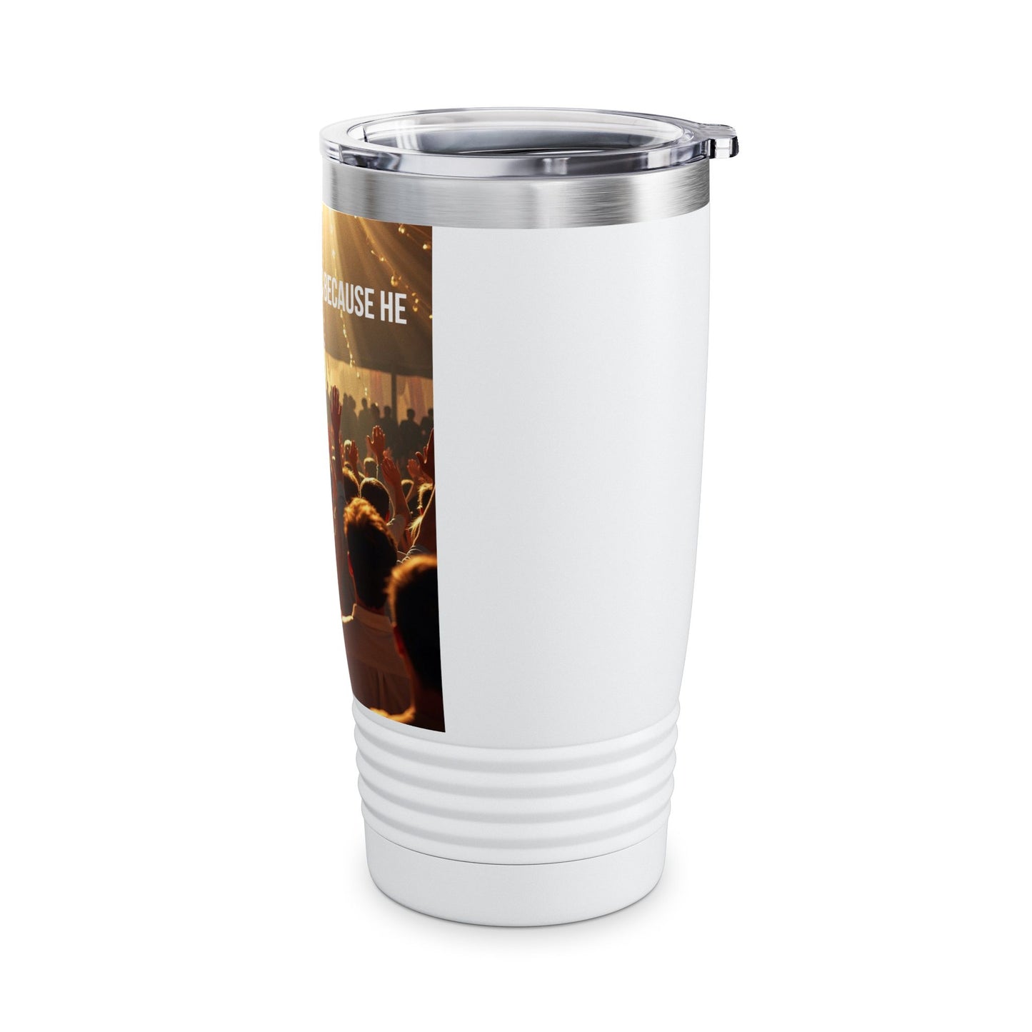 20oz Inspirational Worship Tumbler — "I Lift My Hands Because He Lifted My Soul"