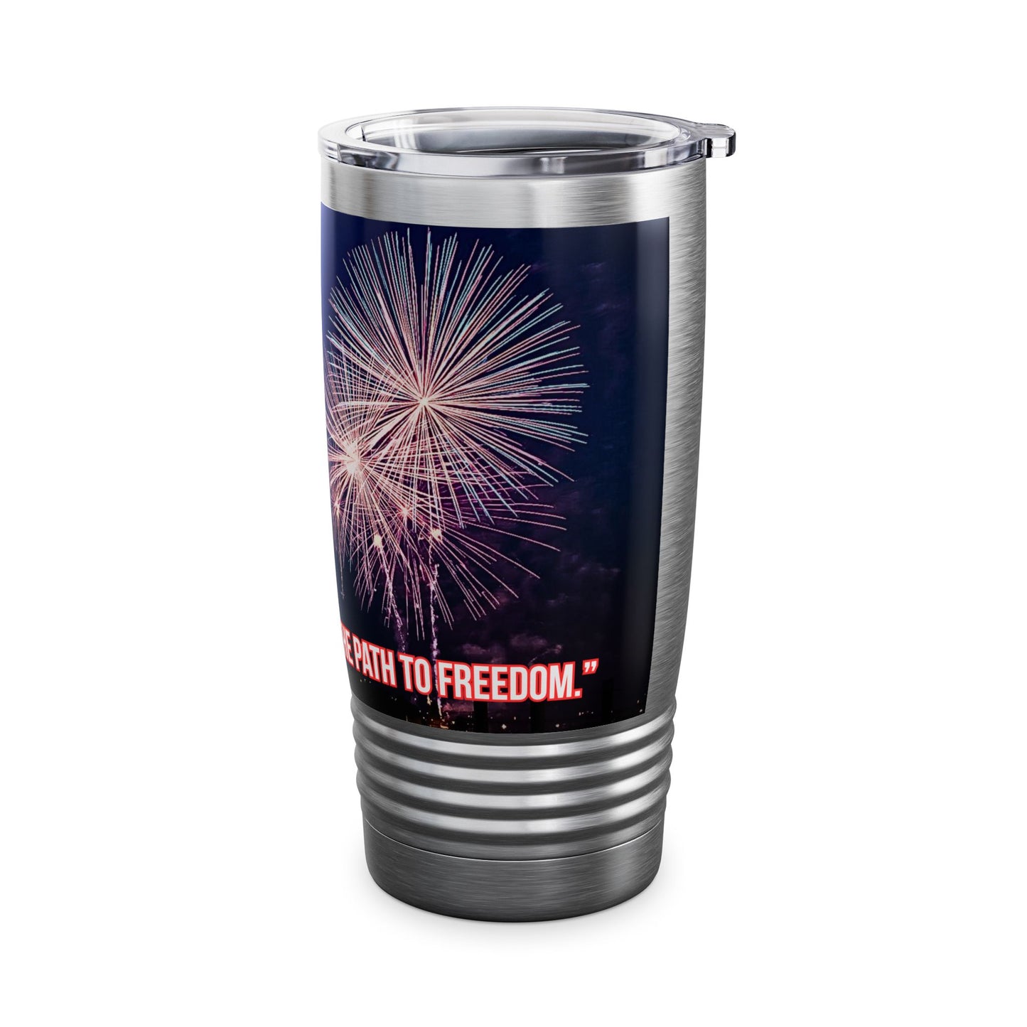 Statue of Liberty Fireworks 20oz Tumbler — "Her Torch Still Lights the Path"