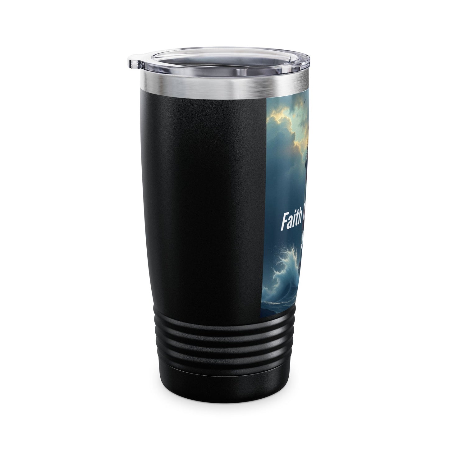 Faith Through the Storm 20oz Tumbler - Lighthouse Inspirational Travel Mug