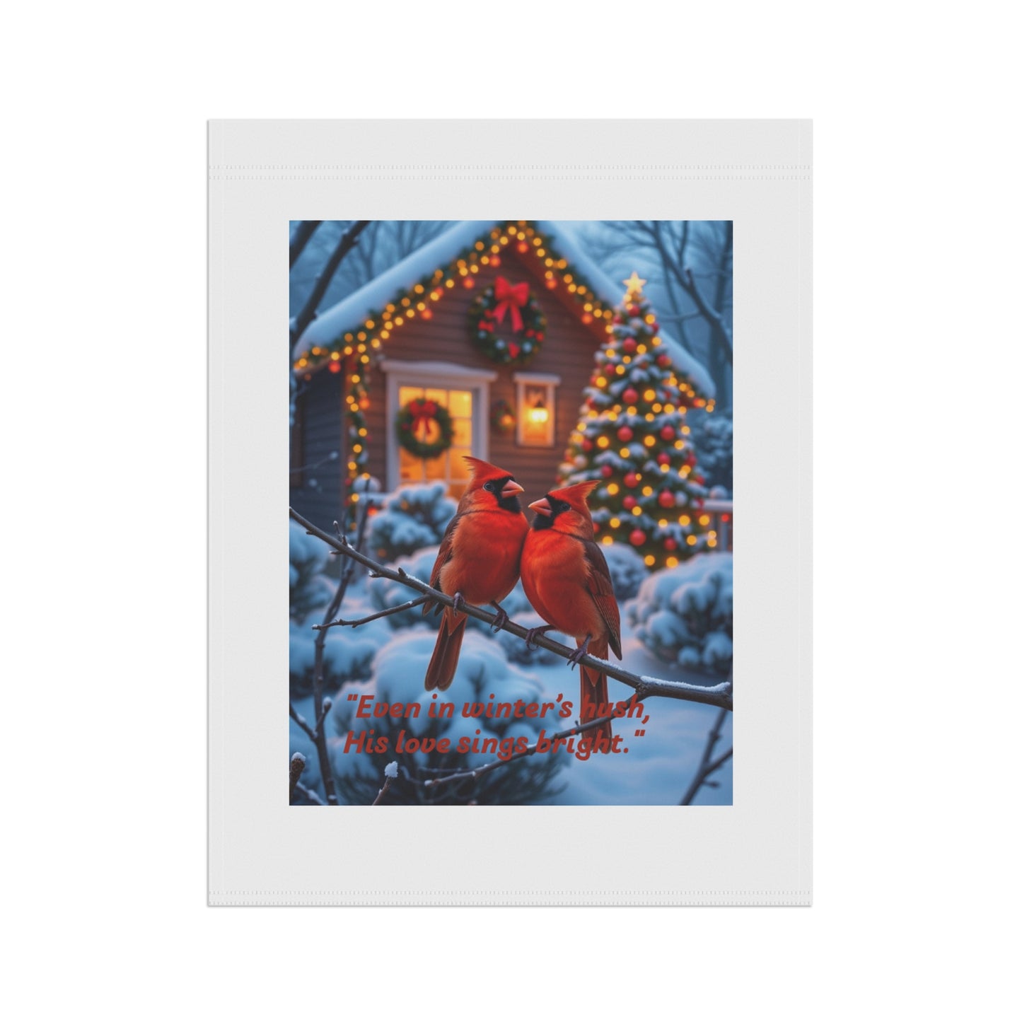 Charming Garden Banner, Winter Decor, Housewarming Gift, Seasonal Garden Flag, Holiday Home Decoration  202