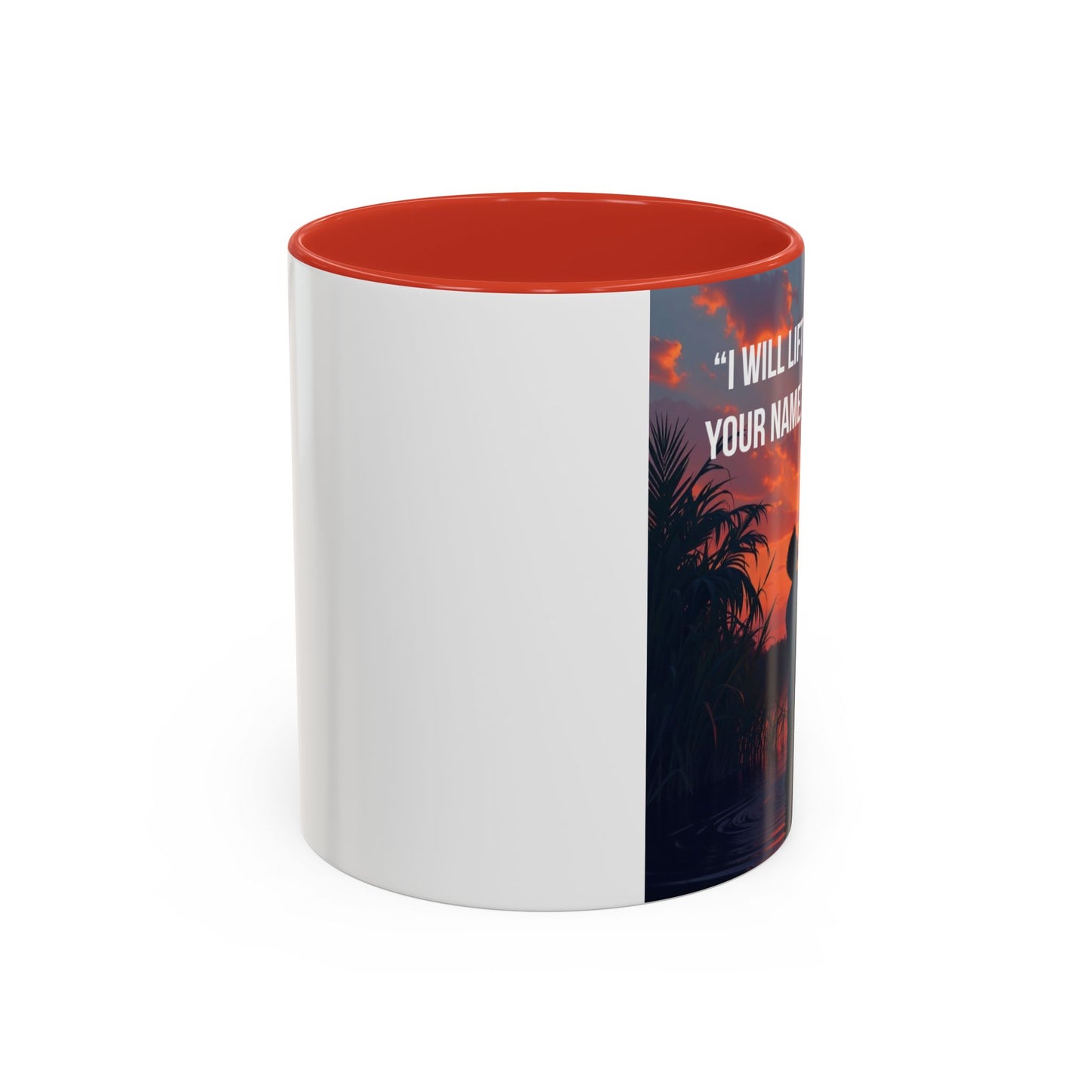 Psalm 63:4 Coffee Mug — "I Will Lift Up My Hands in Your Name" Inspirational Accent Mug