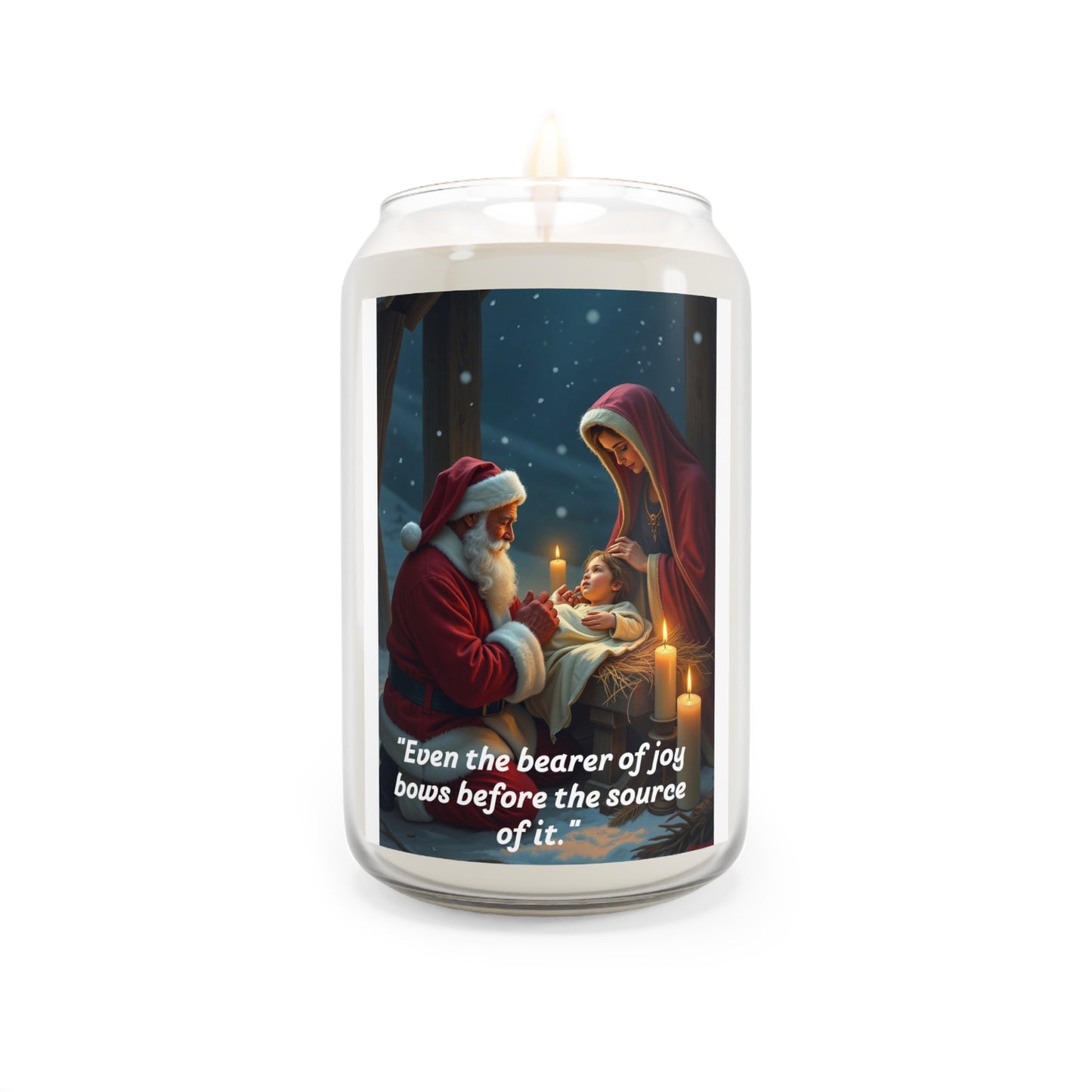 Even the bearer of joy bows before the source of it