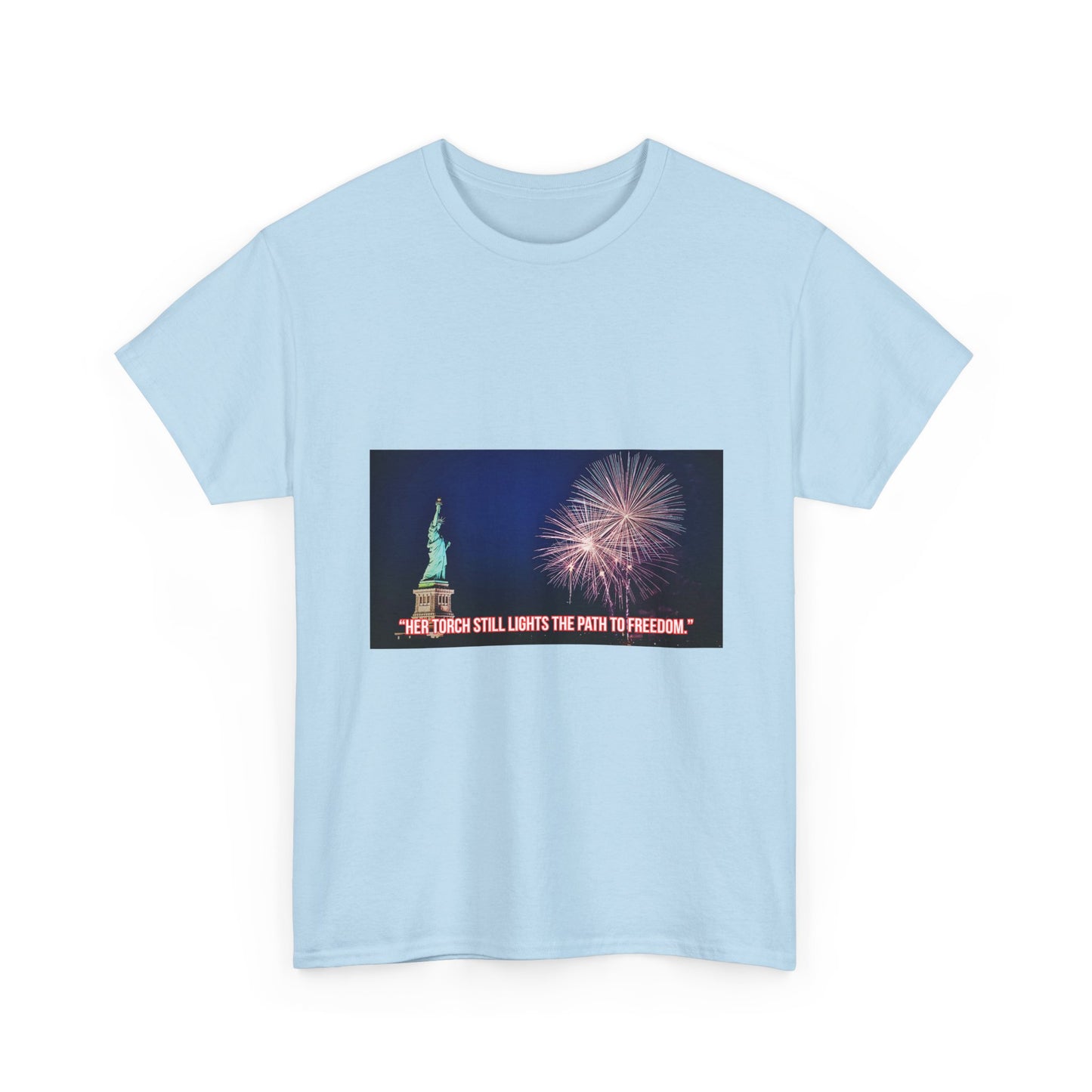 Liberty Fireworks T-Shirt — Statue of Liberty 4th of July Tee