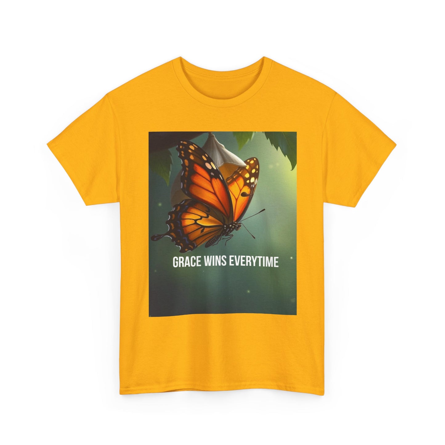 Butterfly 'Grace Wins Everytime' Graphic Tee - Inspirational Nature T-Shirt