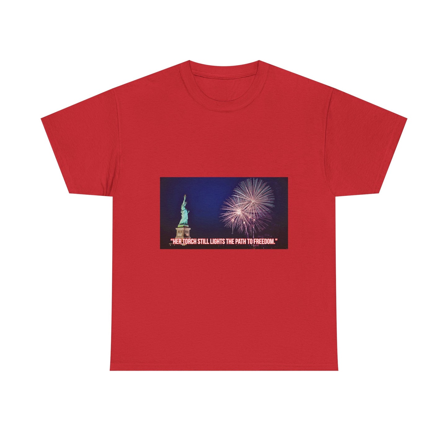 Liberty Fireworks T-Shirt — Statue of Liberty 4th of July Tee