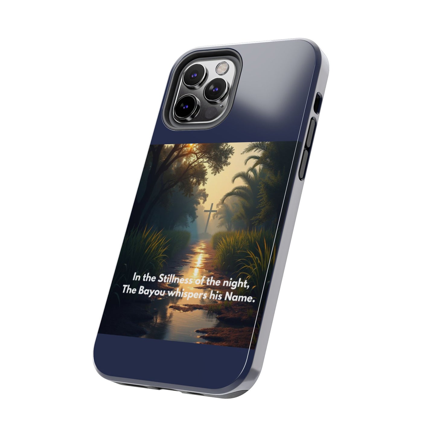 Bayou Cross Phone Case — "In the Stillness of the Night, The Bayou Whispers His Name"