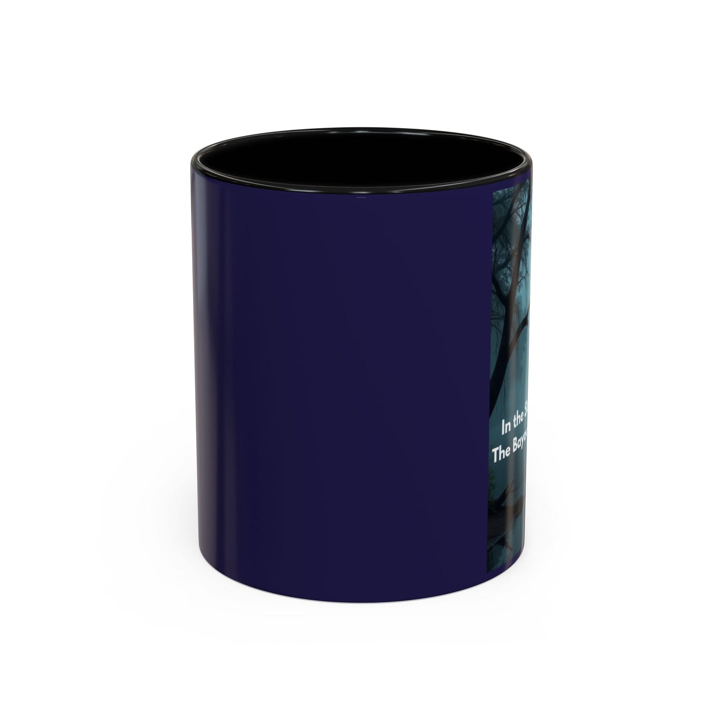 Accent Coffee Mug — Bayou Night Scene with Poetic Quote (11/15oz)