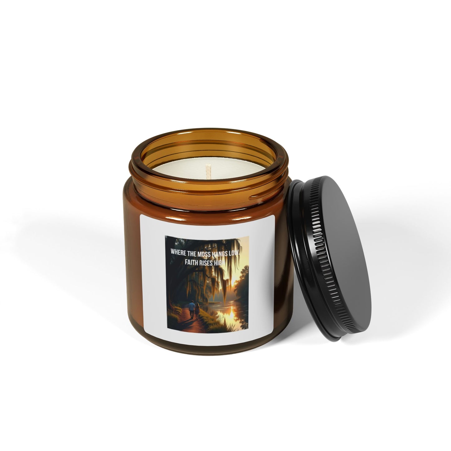 Tropical Escape Soy Candle — Amber Jar, Relaxing Beach Scent