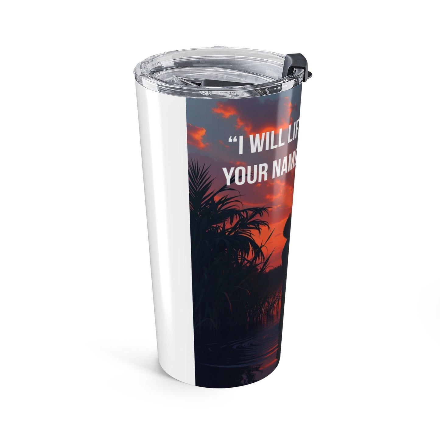 20oz Faith Tumbler — Psalm 63 Sunrise Worship Insulated Travel Cup