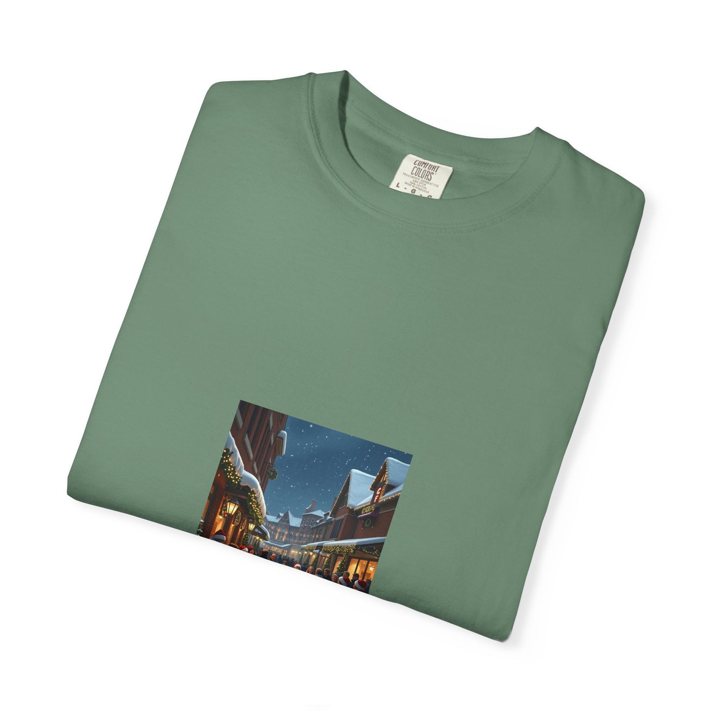 Cozy Winter Scene T-Shirt - Holiday Gift, Casual Wear, Layering Piece, Unisex Tee, Festive Fashion88a