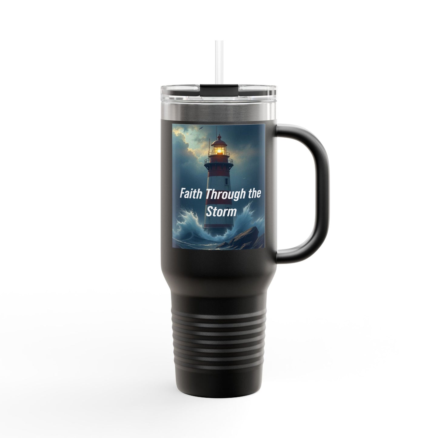 Faith Through the Storm 40oz Insulated Travel Mug