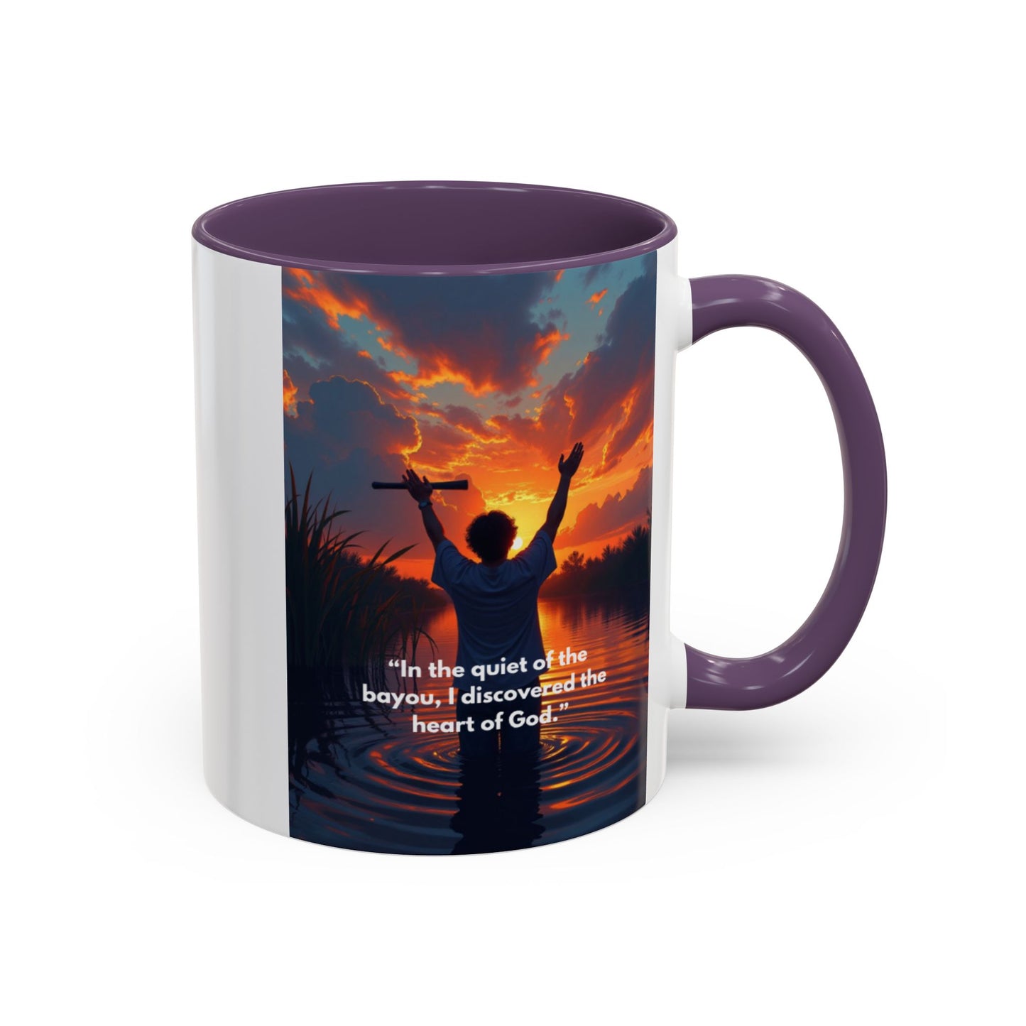 Coffee Mug - "In the Quiet of the Bayou I Discovered the Heart of God" Inspirational Accent Mug