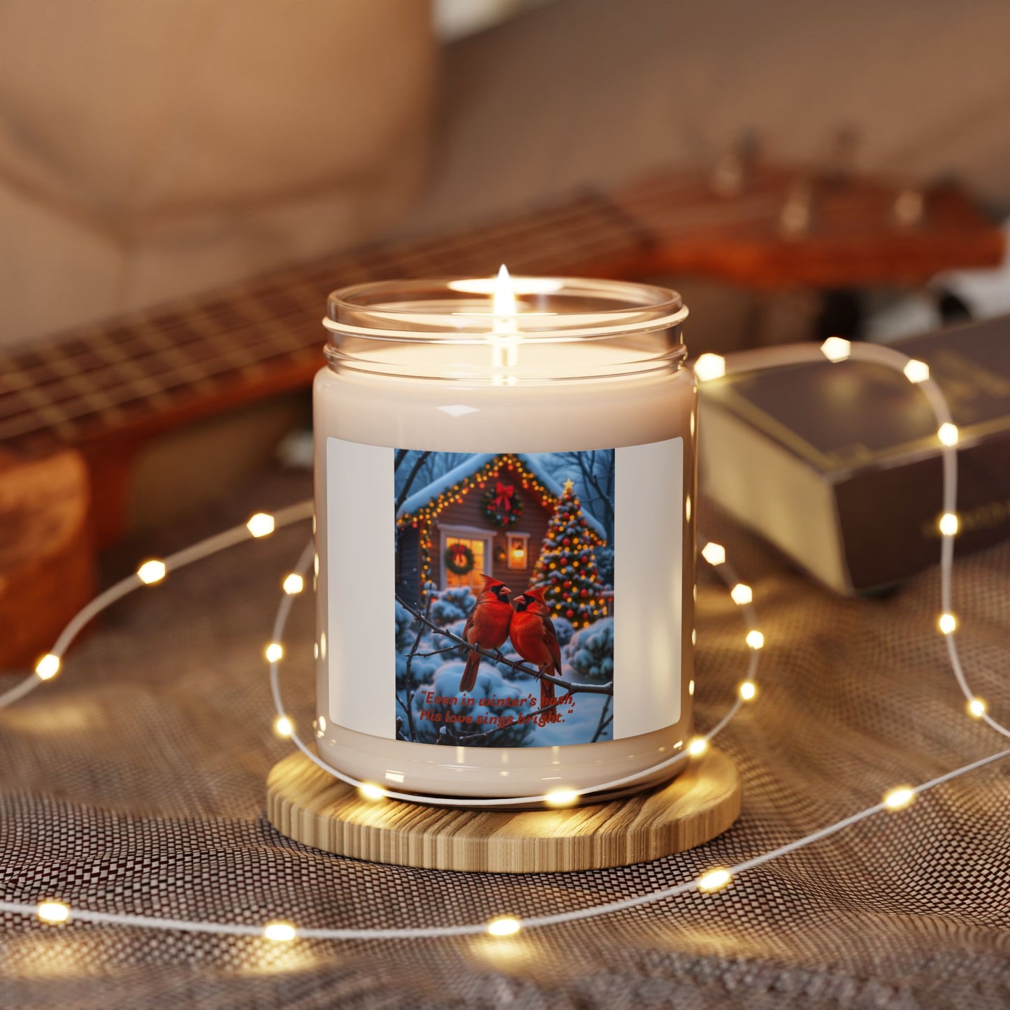 Winter Themed Scented Soy Candle, Perfect Holiday Gift, Home Decor, Cozy Atmosphere, Christmas, Winter Relaxation