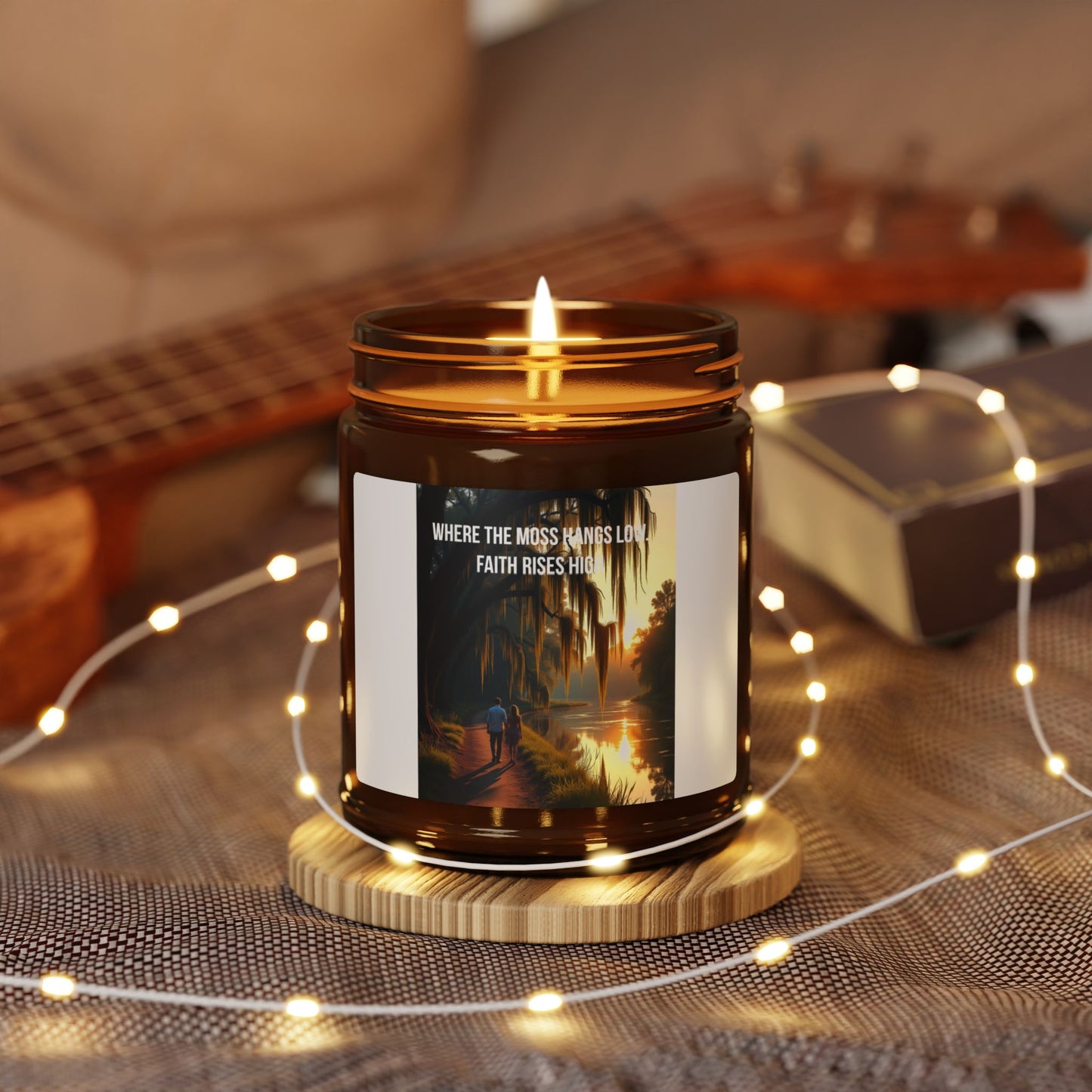 Tropical Escape Soy Candle — Amber Jar, Relaxing Beach Scent