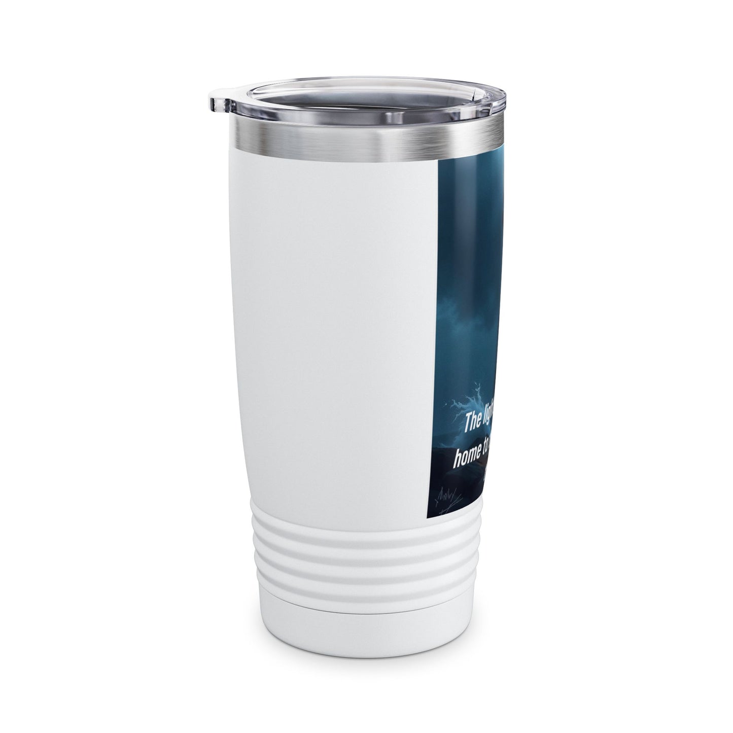 Lighthouse Faith 20oz Tumbler — "The light is guiding you home to the safe arms of the Lord"