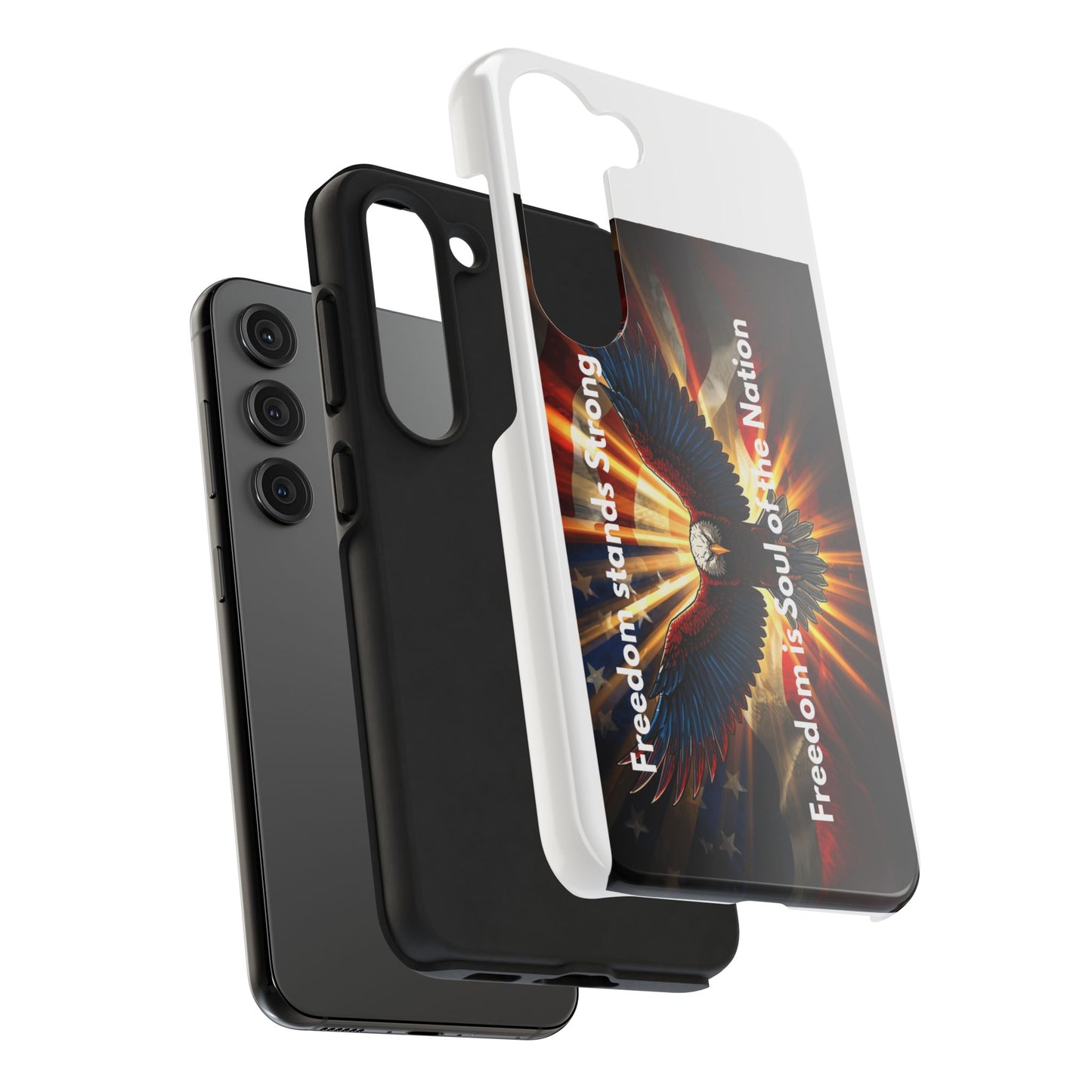 Patriotic Eagle Tough Phone Case — “Freedom Is Soul of the Nation”