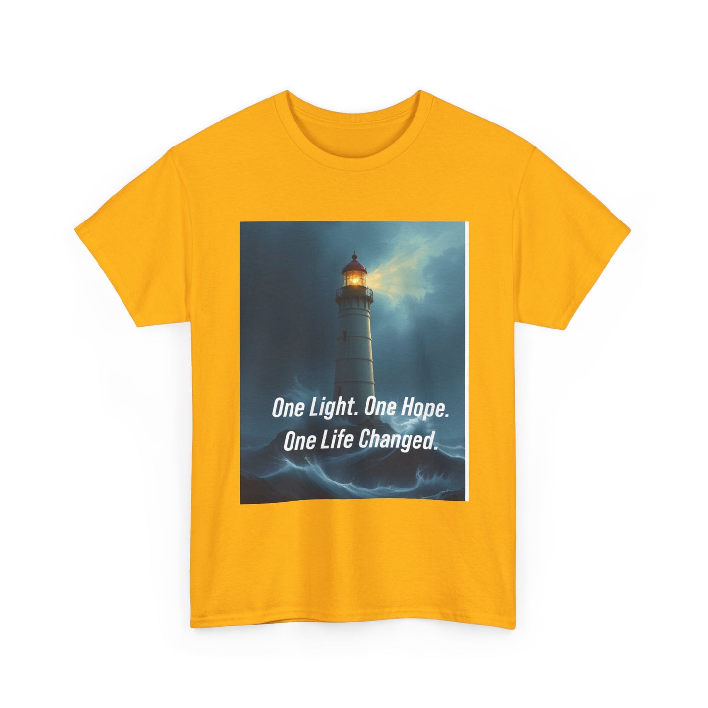 Lighthouse Tee — "One Light. One Hope. One Life Changed." Inspirational Graphic T-Shirt