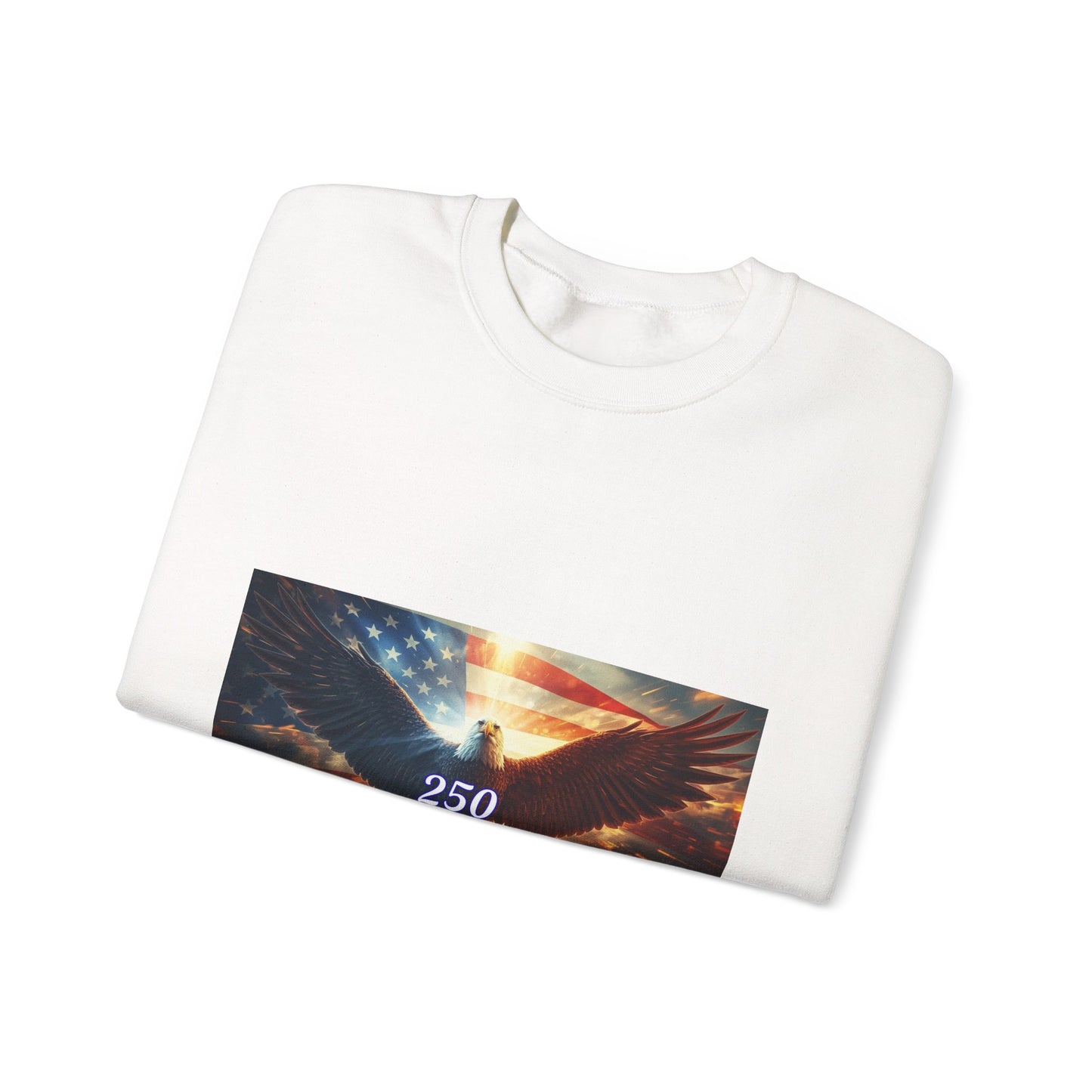 Crewneck Sweatshirt — 250 Years of Freedom Eagle Flag Tribute