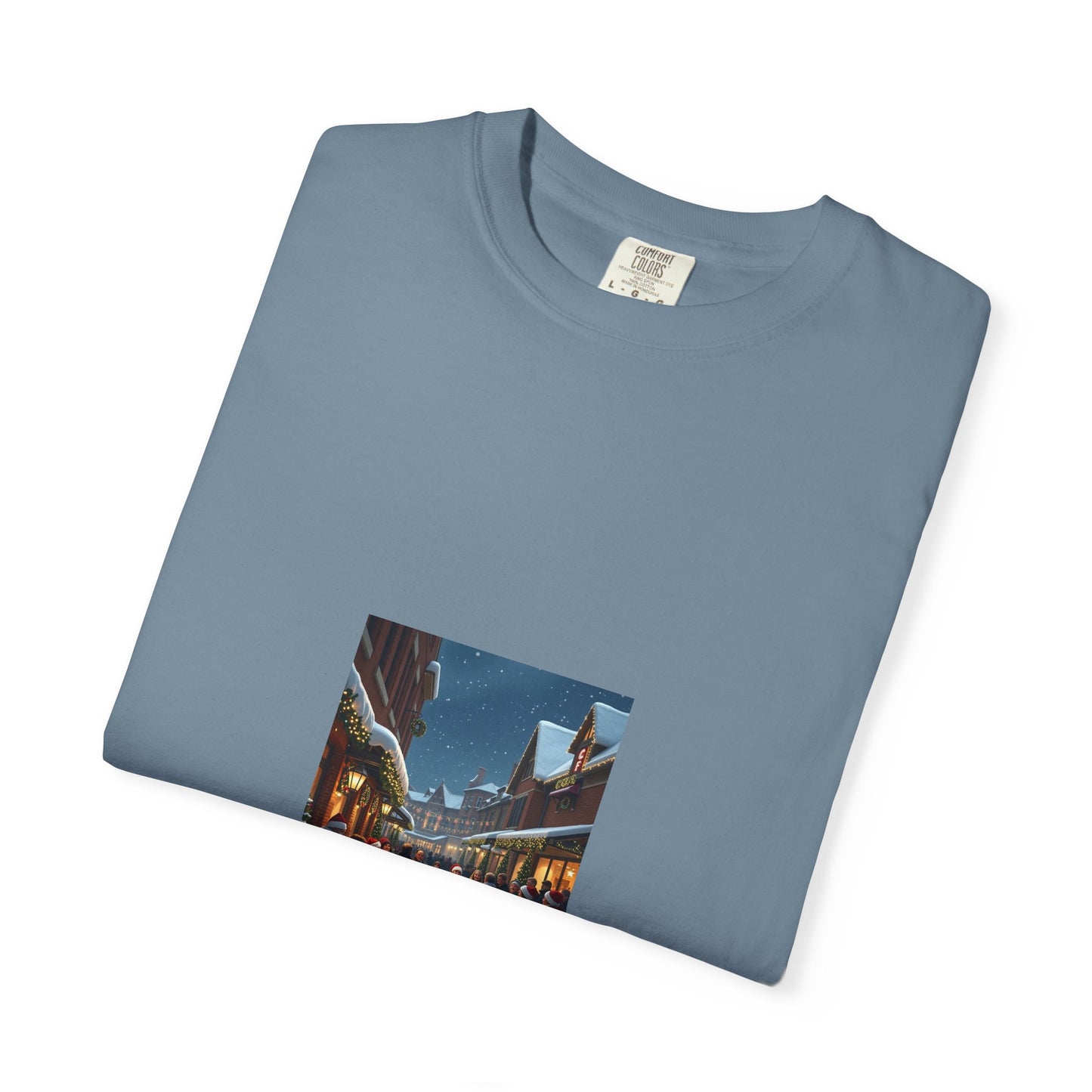 Cozy Winter Scene T-Shirt - Holiday Gift, Casual Wear, Layering Piece, Unisex Tee, Festive Fashion88a