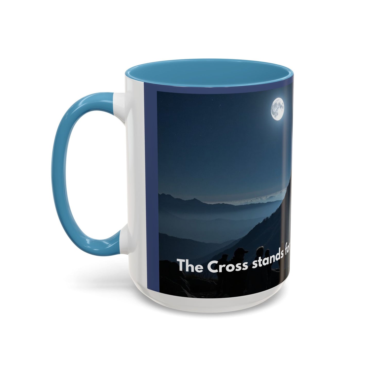 Patriotic Faith Coffee Mug — 'The Eagle Stands for Freedom' 11/15oz Accent Mug