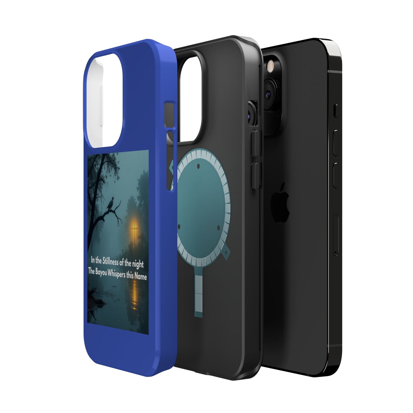 Magnetic Impact-Resistant Phone Case — Bayou Night Scene with Poem