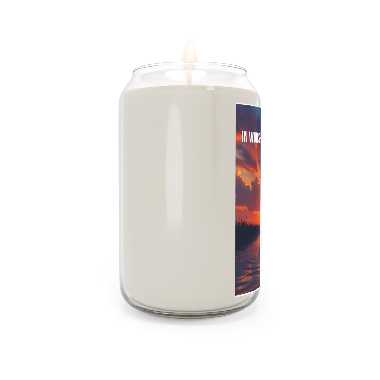 Inspirational Soy Candle — “In Worship, I Find My Refuge” 13.75oz