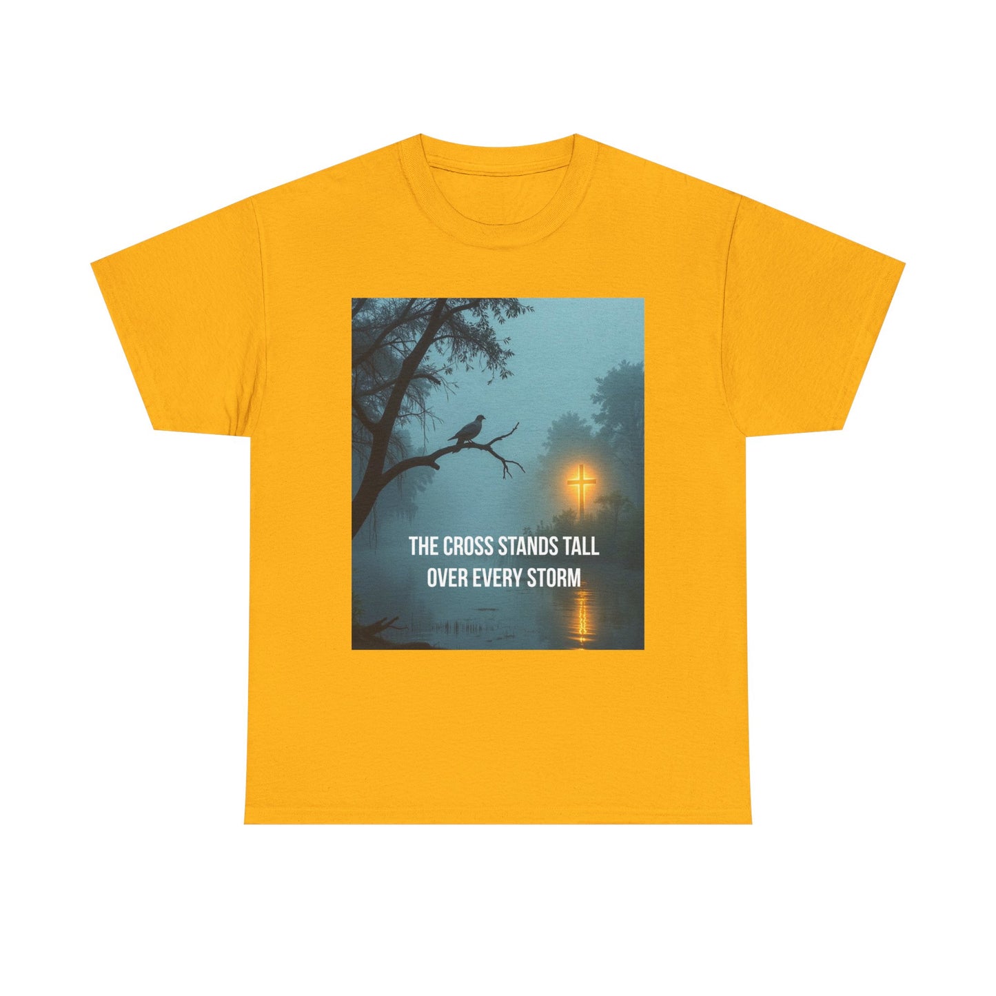 Christian Inspirational T‑Shirt — "The Cross Stands Tall Over Every Storm" Tee