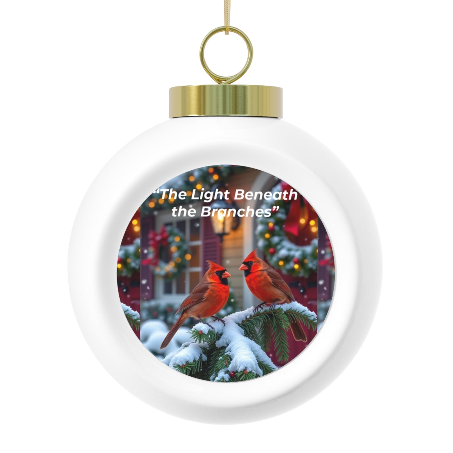 Festive Christmas Ball Ornament - Holiday Decor, Gift, Tree Decoration, Personalized Ornament, Seasonal Home Accent