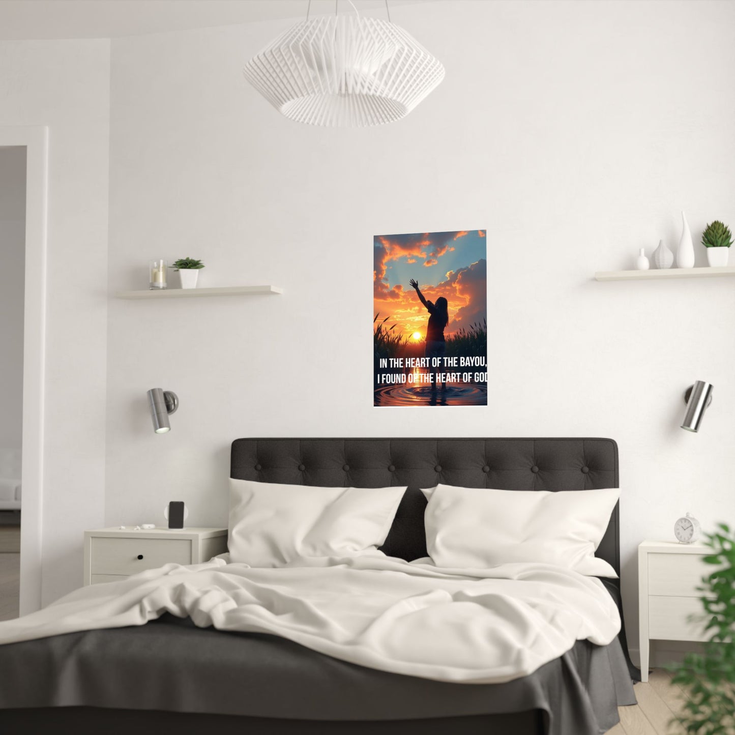 Satin Poster — "In the Heart of the Bayou" Sunset Silhouette Wall Art