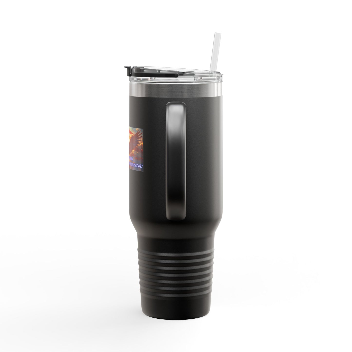 40oz Insulated Travel Mug — Patriotic Eagle Flag Design ("250")